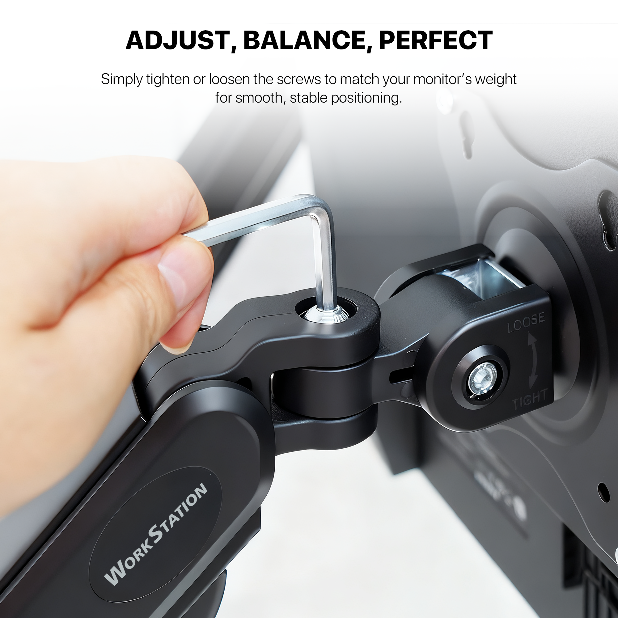 Fantech Workstation MBD1 Dual-Arm Monitor Mount, 90 Degree for 13" to 32" Screen Adjustable Spring Dual Monitor Arm Bracket for Desk