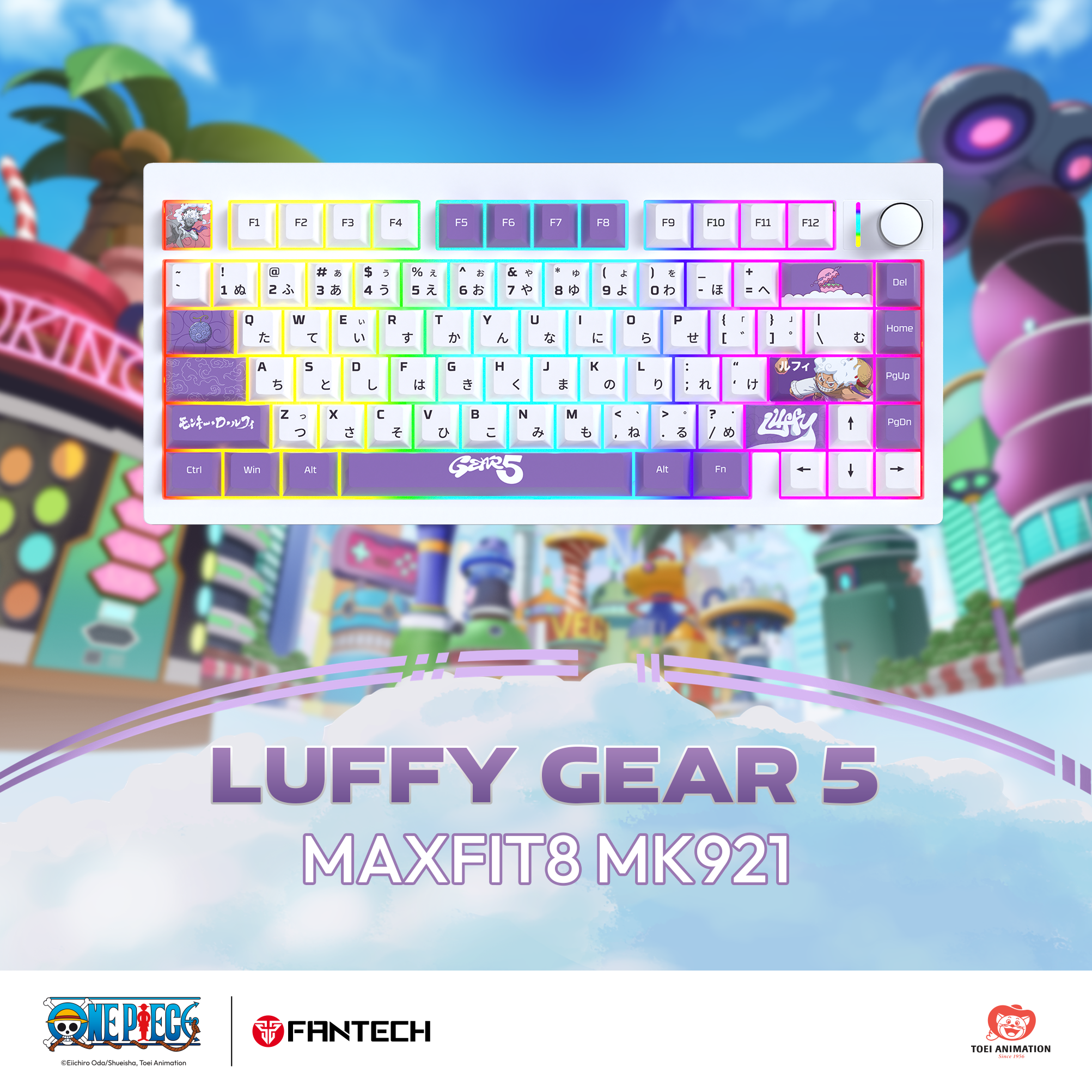 Fantech MK921 MAXFIT8 QMK Mechanical Keyboard Pink