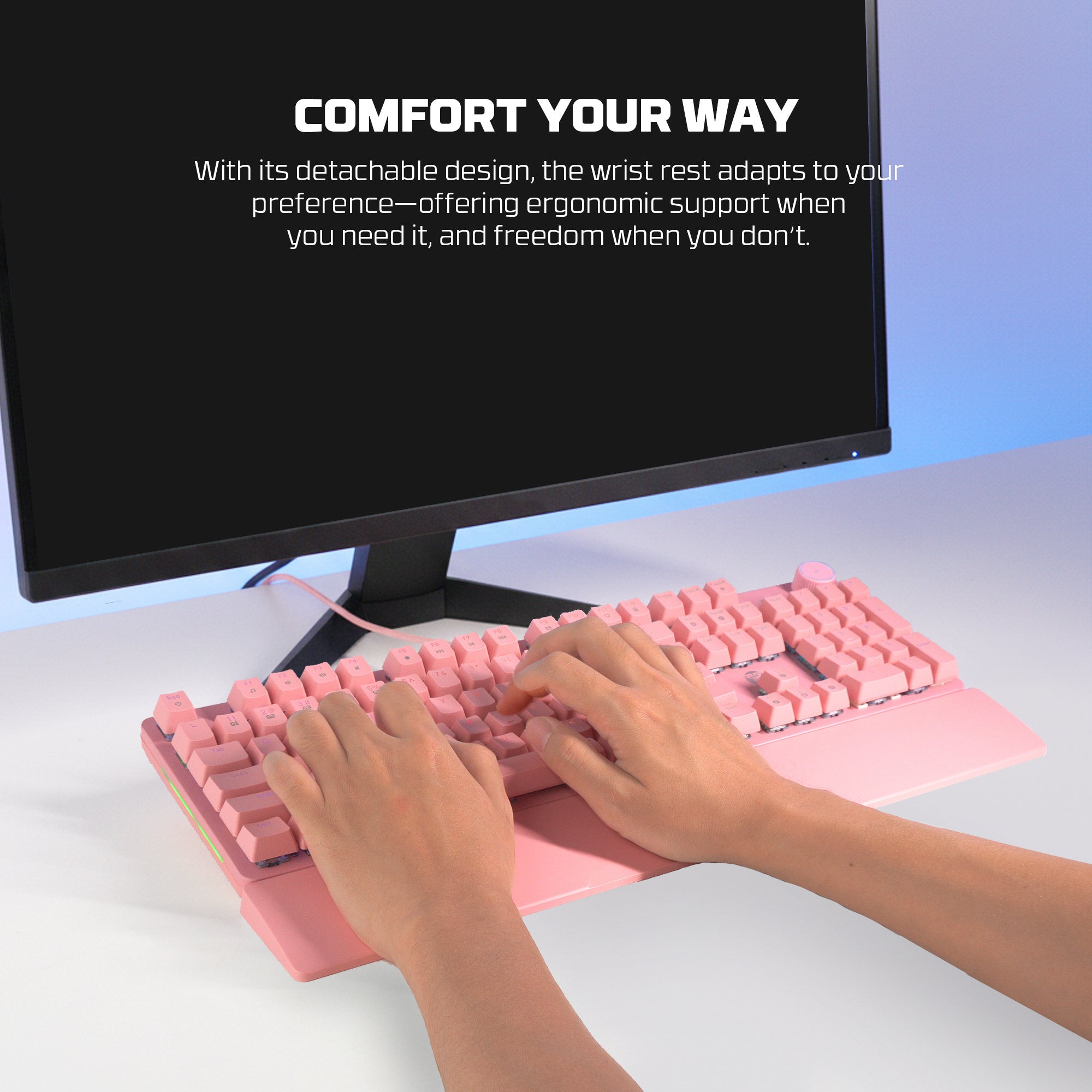 FANTECH MK894 MAXPOWER II Mechanical Gaming Keyboard ,Pink