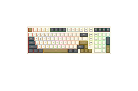 Redragon K528 Wireless Gaming Keyboard Bluetooth Computer Keyboards Creamy Cute with Number Pad RGB Backlit Tri-Mode BT/2.4GHz/USB-C, 4000mAh Battery for Win/MAC- Dusty Olive