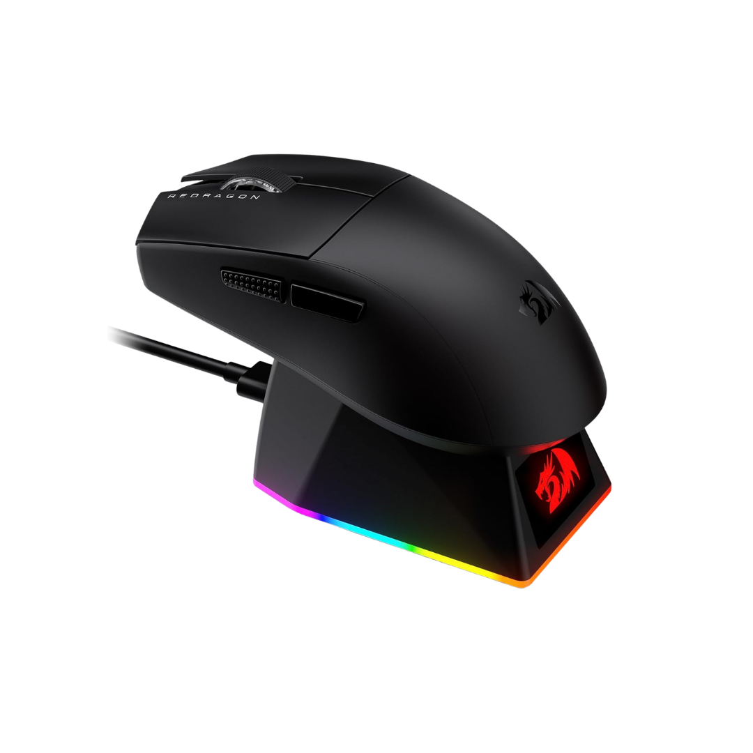ماوس الألعاب اللاسلكي Redragon M999 مع حامل بدقة 45000 نقطة في البوصة