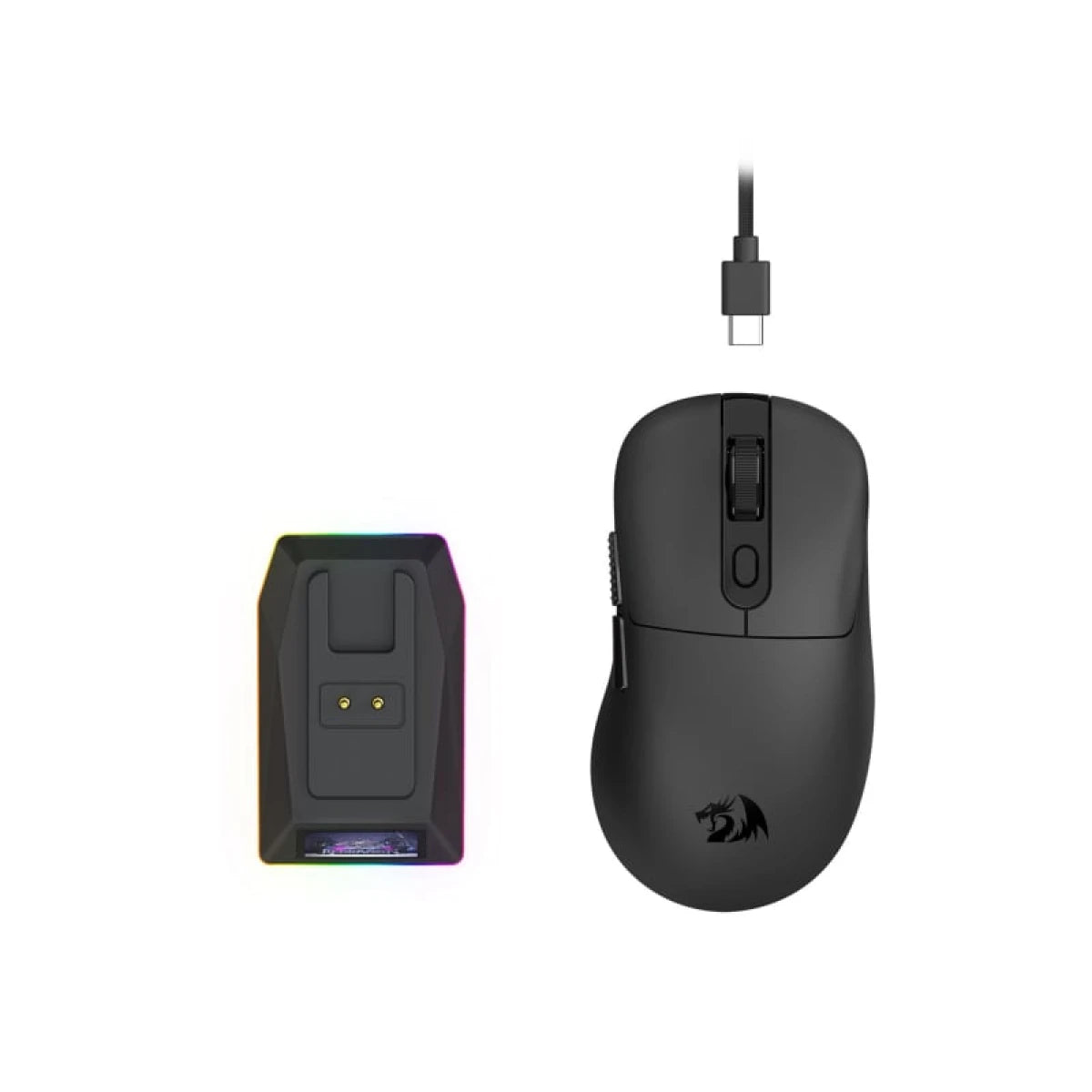 Redragon M998 Ultra Lightweight Wireless Gaming Mouse 3950 Sensor with RGac, Black / 8000 HZ