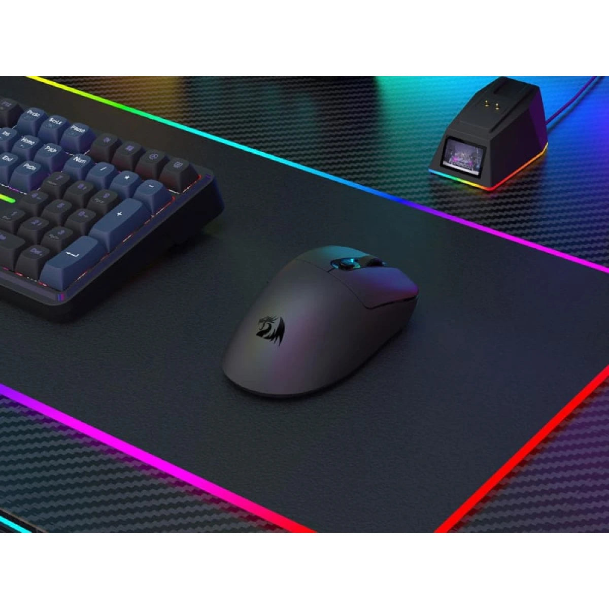 Redragon M998 Ultra Lightweight Wireless Gaming Mouse 3950 Sensor with RGac, Black / 8000 HZ