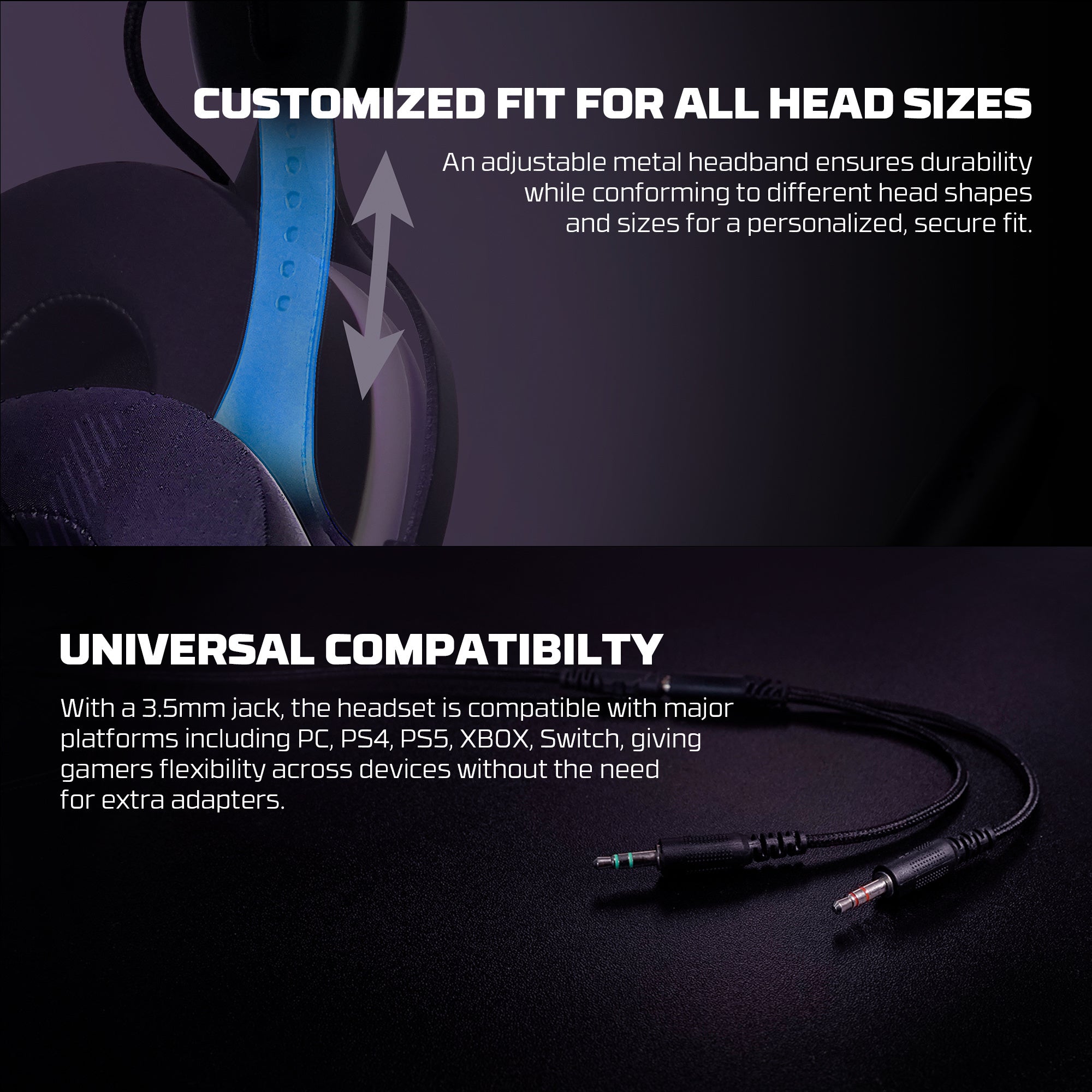 FANTECH HERO MH92 CARBON MULTI PLATFORM GAMING HEADSET (PS5 - PS4) BLACK