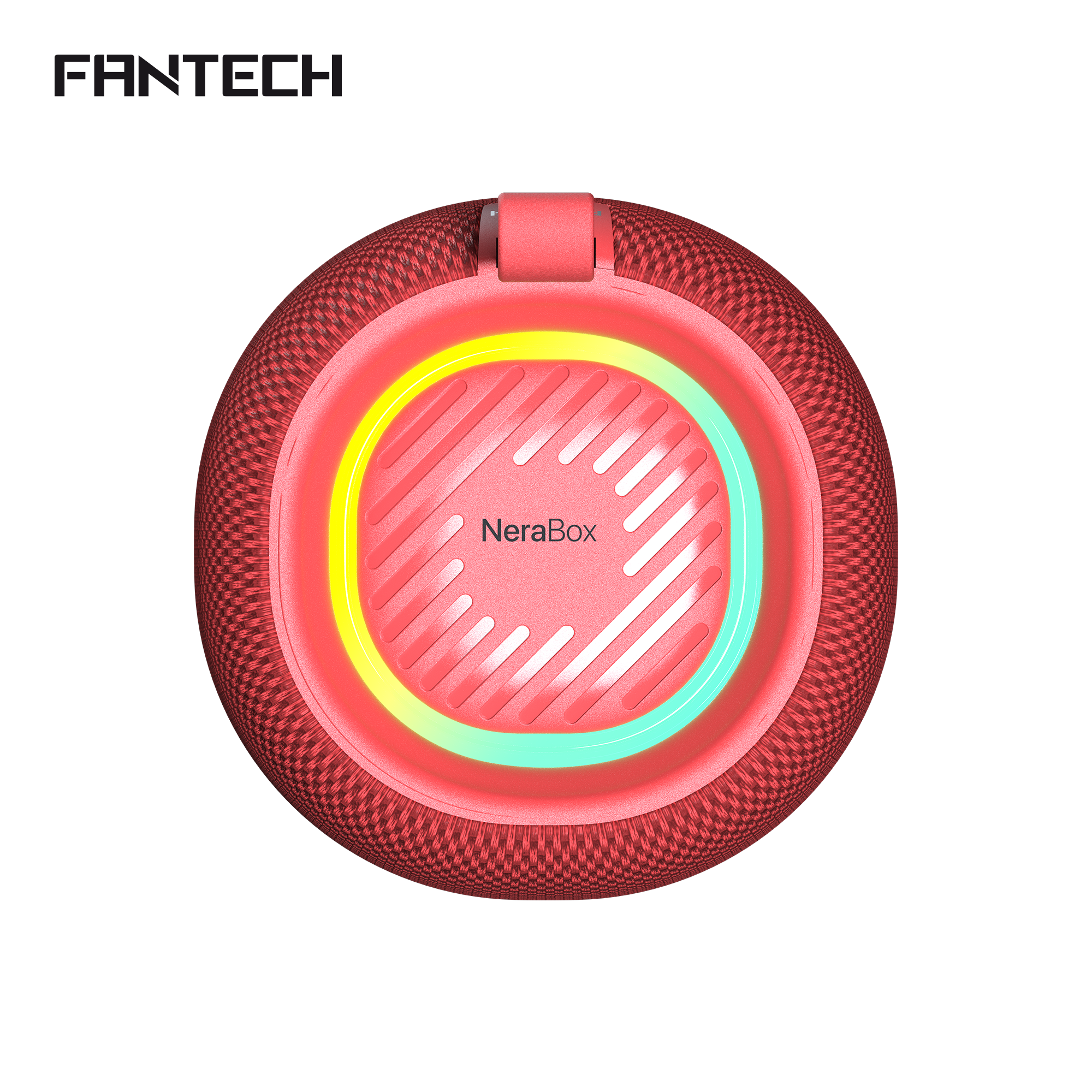 FANTECH BS159 True Wireless RMS Speaker TWS Deep Bass 10W 57mm Driver 4-Way Connectivity BT TF Card USB RGB Portable Speaker - Red