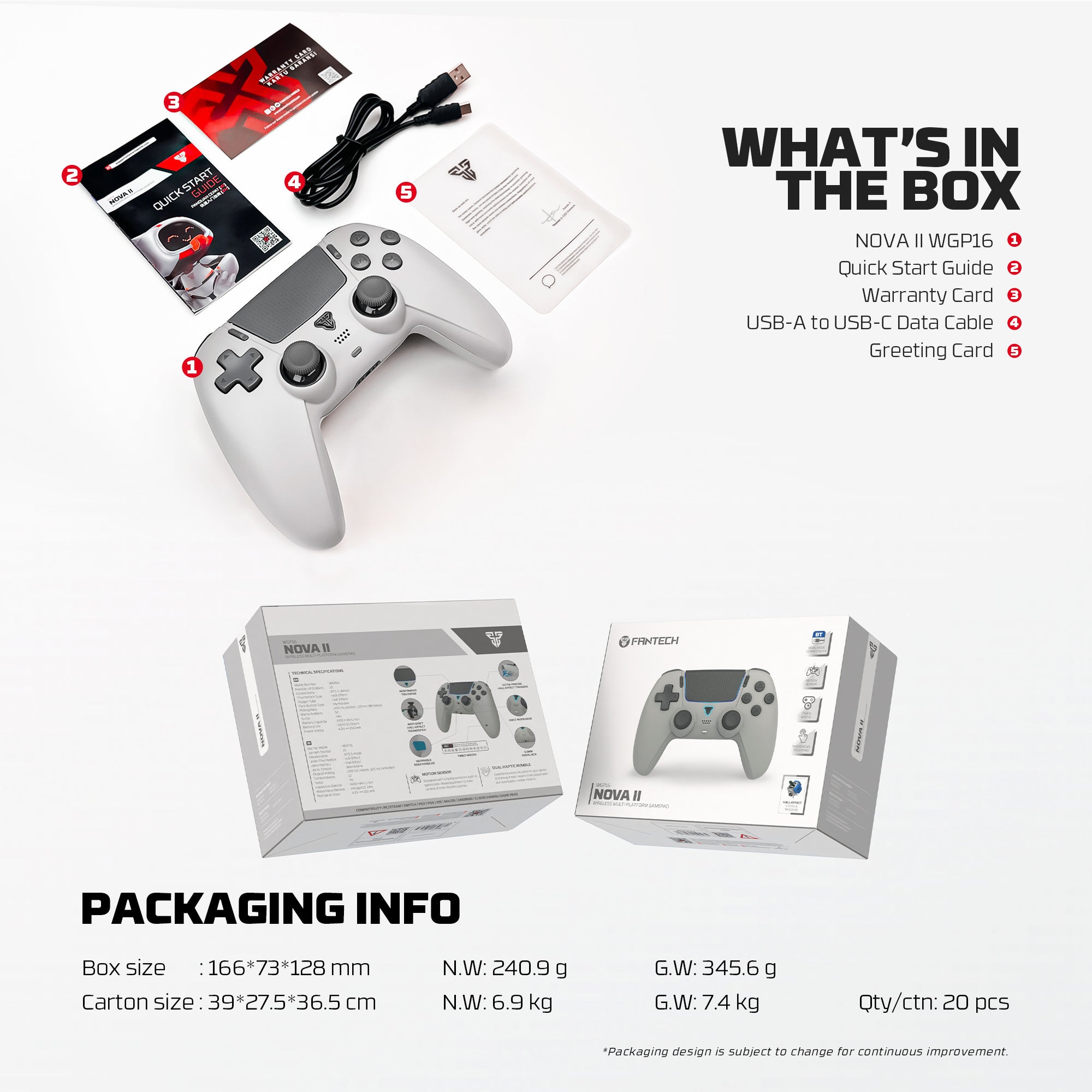 FANTECH WGP16 NOVA II Wireless GAMEPAD - Black