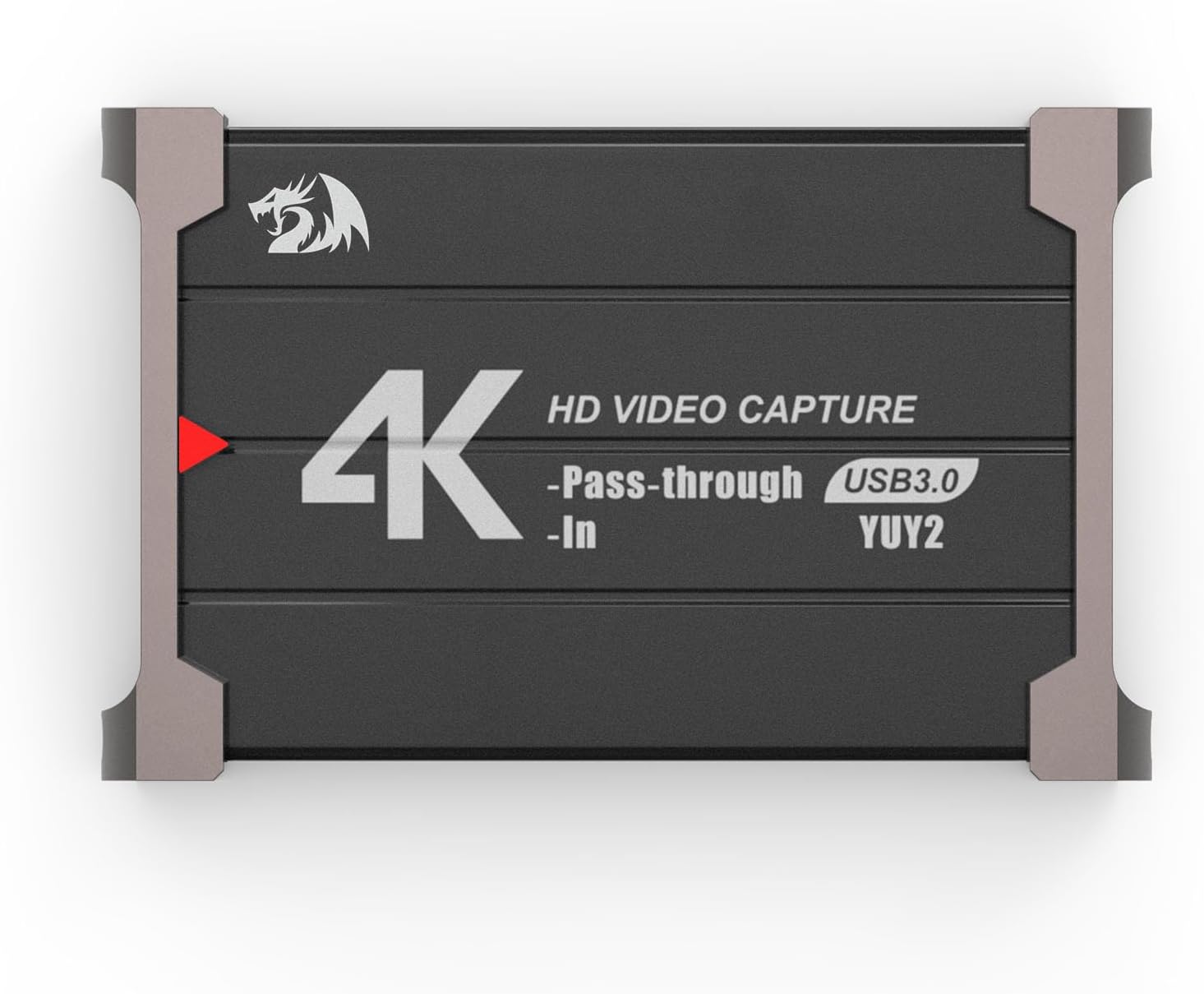 Redragon VC321 4K Video Capture Card, USB 3.0 1080p 60fps Video Capture, 4K HDMI Pass-Through, Zero-Latency Streaming, Compatible with Windows/Mac, Game Capture for PS5, Xbox, NS, DSLR, OBS