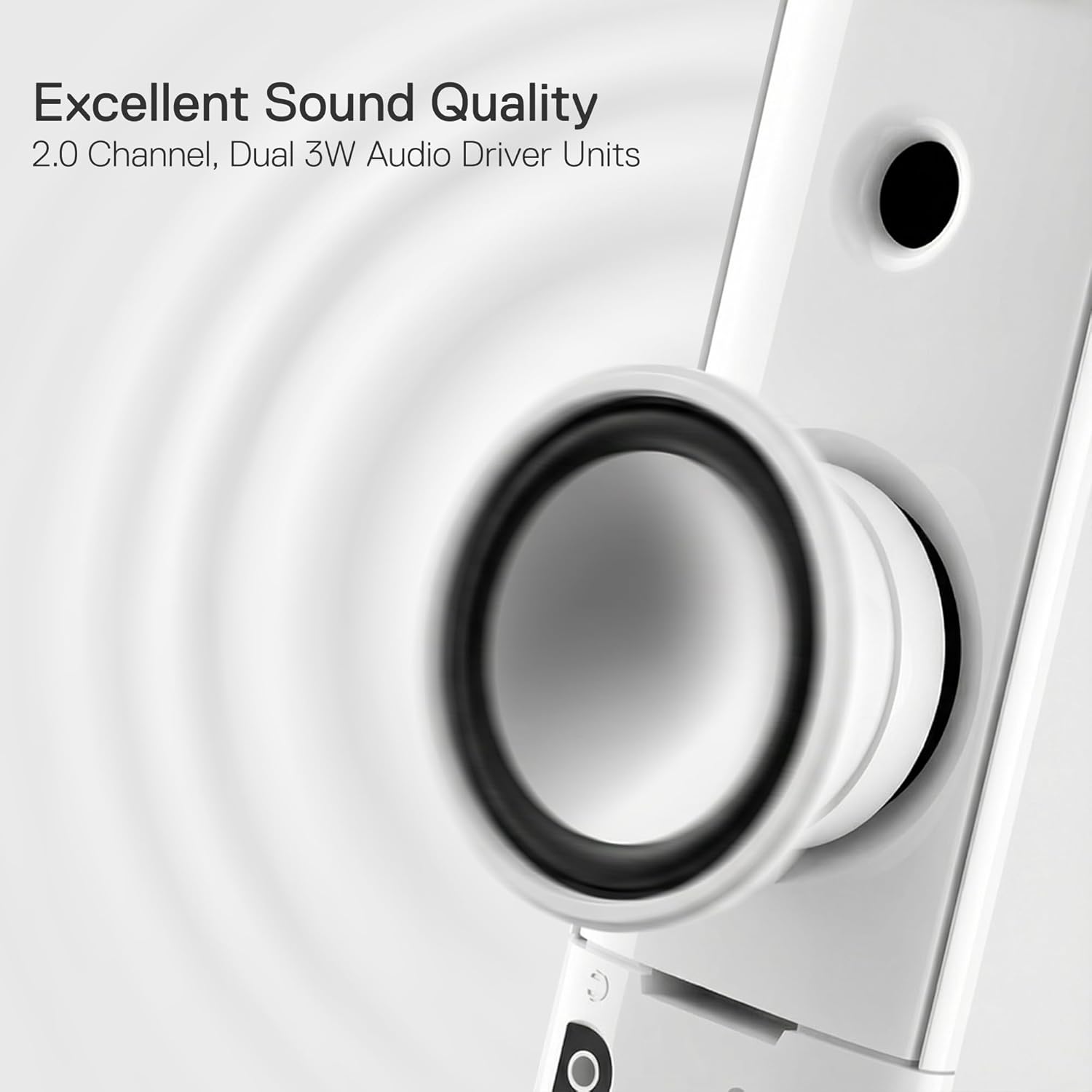 Redragon GS550 PC Gaming Speakers, 2.0 Channel Desktop Computer Sound Bar with Compact Maneuverable Size, Headphone Jack, Quality Bass & Decent Red Backlit, USB Powered w/ 3.5mm Cable, White