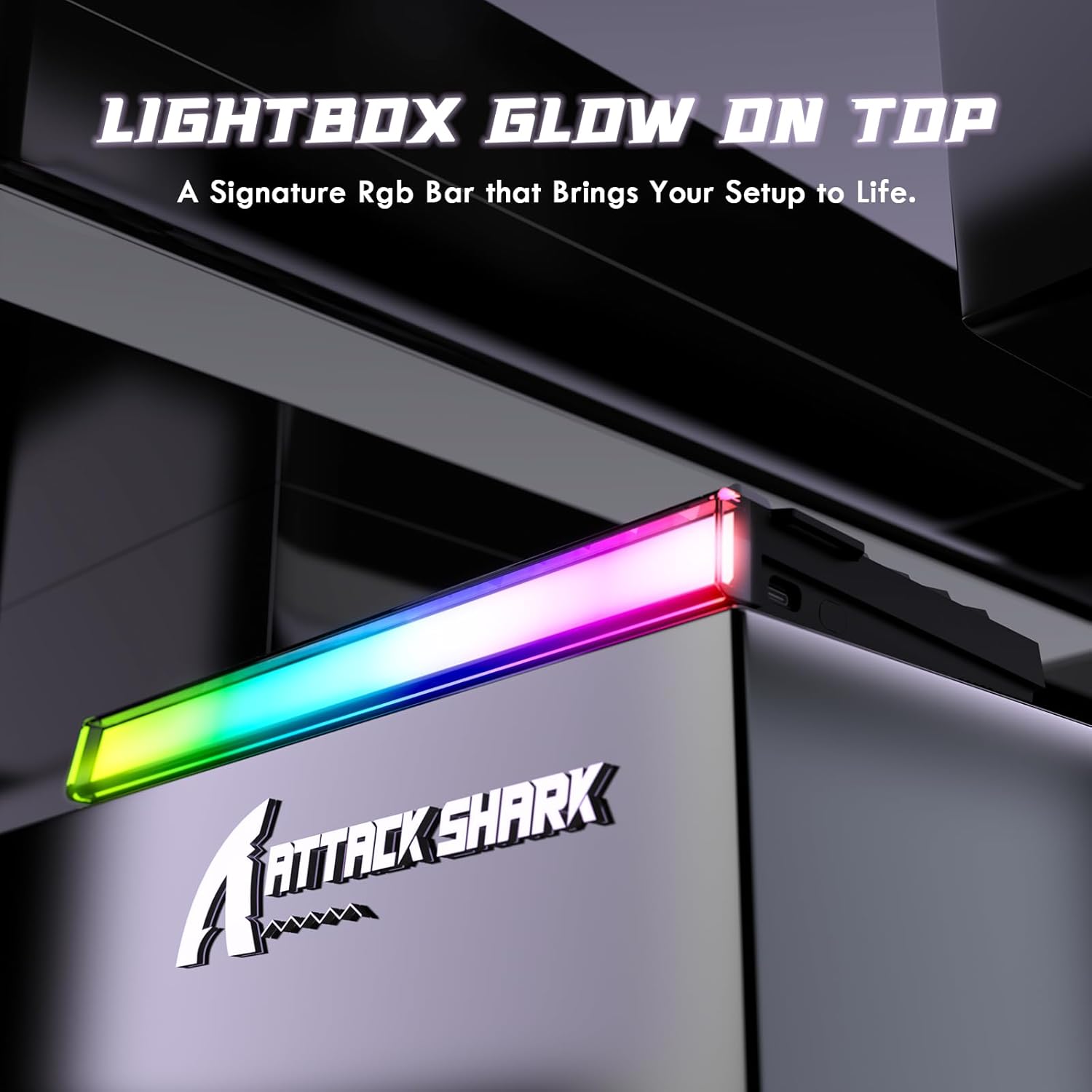 ATTACK SHARK R85HE Wired 75% Hall Effect Rapid Trigger Mechanical RGB Gaming Keyboard with 8K Polling,0.05mm RT Accuracy,0.08MS Latency,Magnetic Switch,5 Layer Sound Damped,Driver for PC(Moonlight)