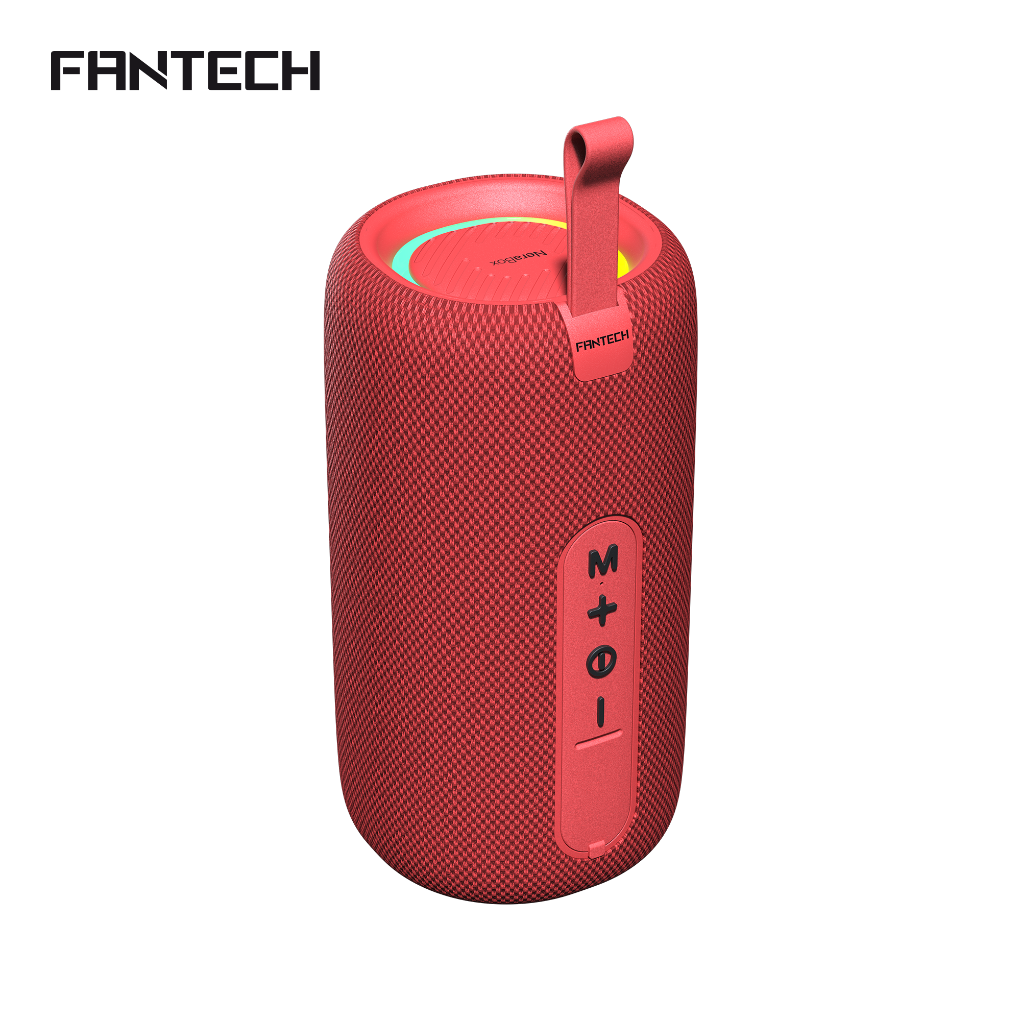 FANTECH BS159 True Wireless RMS Speaker TWS Deep Bass 10W 57mm Driver 4-Way Connectivity BT TF Card USB RGB Portable Speaker - Red