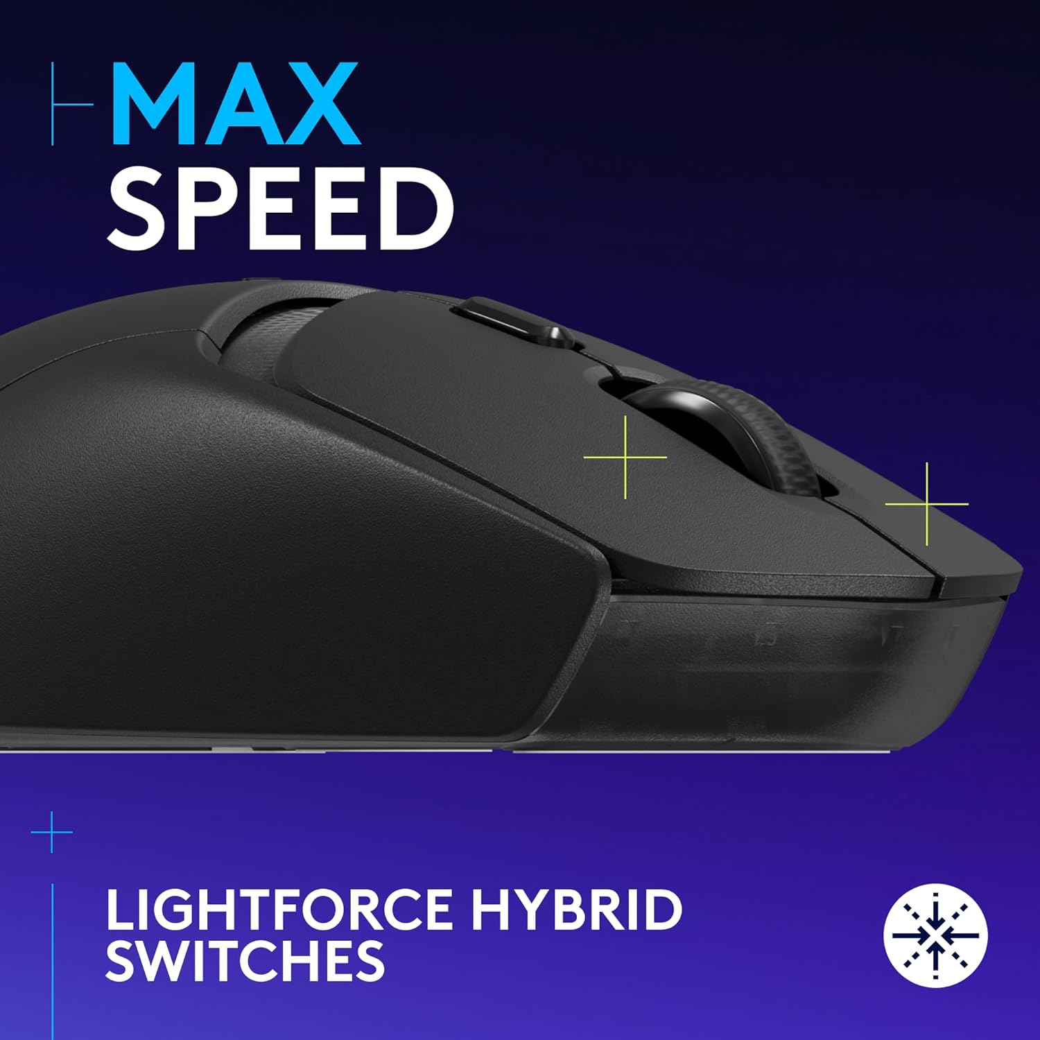 Logitech G309 Lightspeed Wireless Gaming Mouse, Lightweight, LIGHTFORCE Hybrid Switches, Hero 25K Sensor, 300+ Hour Battery Life with AA Battery, 6 Programmable Buttons, PC & Mac - Black