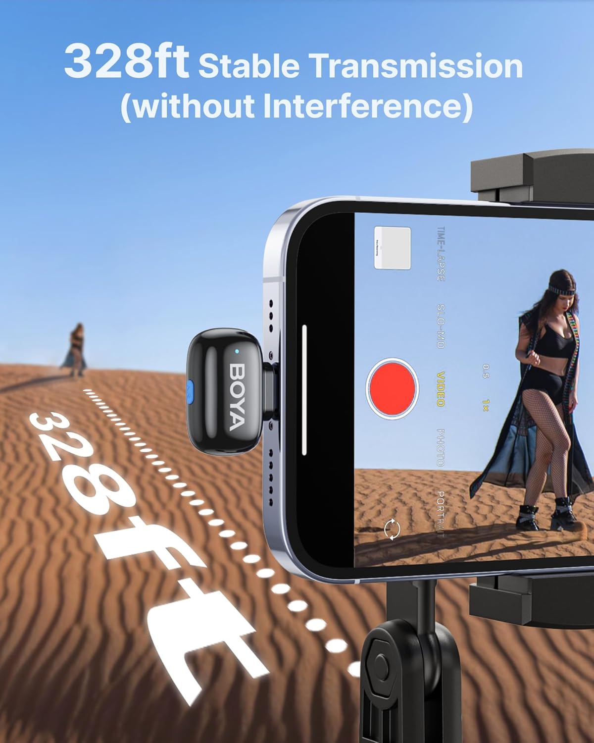 BOYA mini 2 Wireless Lavalier Microphones for iPhone and usb-c , AI Noise Cancellation, App Control, 30H Battery Life with Charging Case, Lapel Microphone Wireless for Video Recording Vlogging