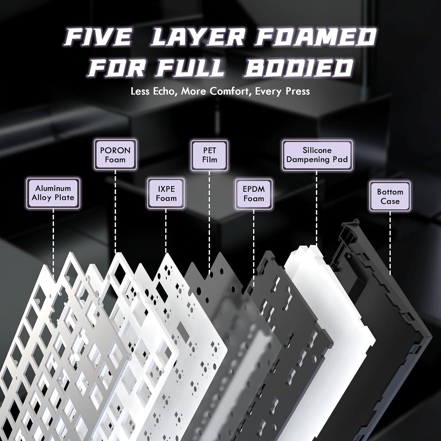 ATTACK SHARK R85HE Wired 75% Hall Effect Rapid Trigger Mechanical RGB Gaming Keyboard with 8K Polling,0.05mm RT Accuracy,0.08MS Latency,Magnetic Switch,5 Layer Sound Damped,Driver for PC(Moonlight)