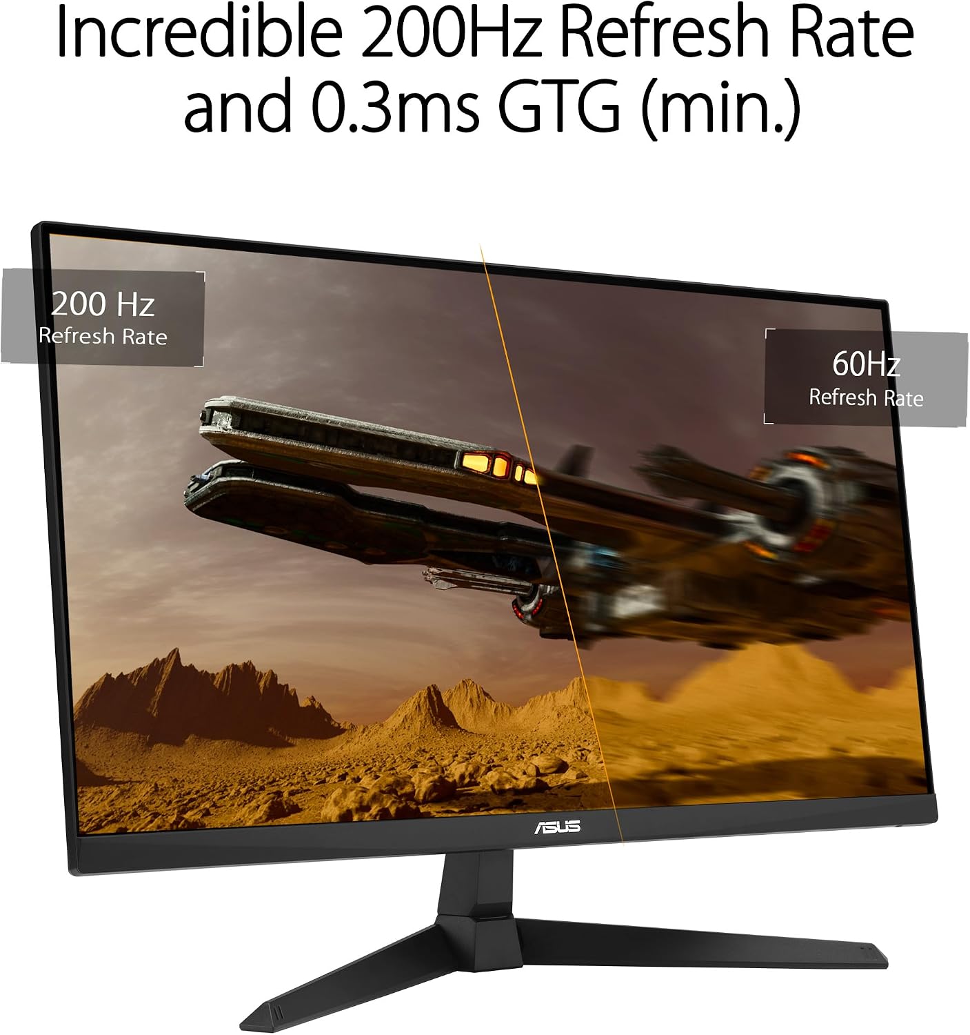 ASUS TUF Gaming VG259Q5A Gaming Monitor: 24.5-inch, Full HD(1920x1080), 200Hz, Fast IPS, ELMB, 0.3ms GTG (min.), Stereo speaker, DisplayWidget Center - Black
