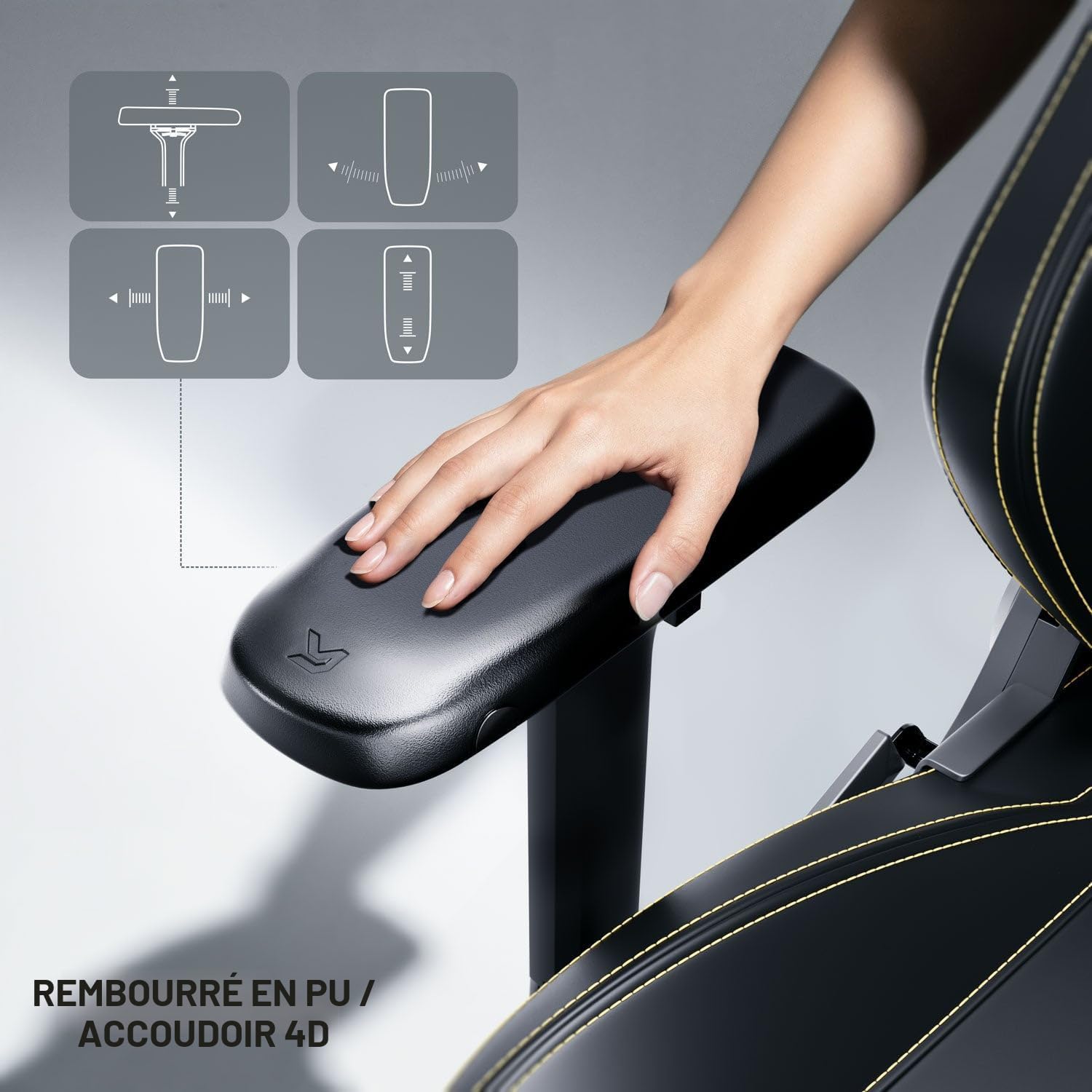 CYBEART | Batman Classic - Chaise de gaming/bureau série APEX | Lombaire 4D, accoudoir 4D, similicuir Endura, oreiller AeroMag, inclinable et inclinable