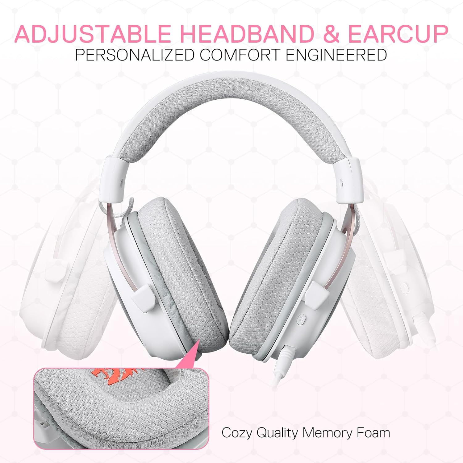 Redragon H510 PRO 3-Mode RGB Gaming Headset - 7.1 Surround Sound - 53MM Audio Drivers in Memory Foam Ear Pads w/Durable Fabric Cover- Multi Platforms Headphone - USB Powered for PC/PS4/NS