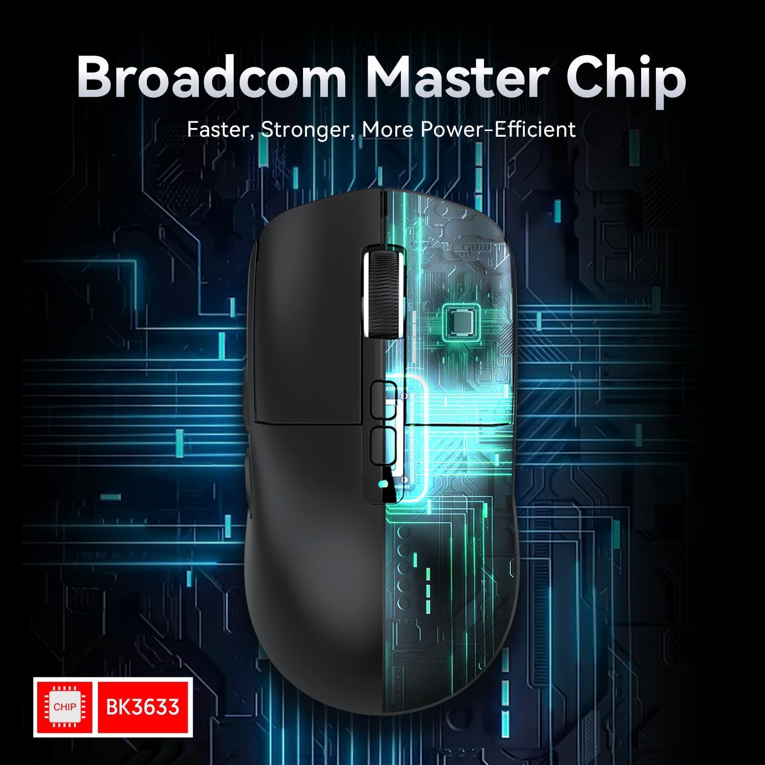 ATTACK SHARK X6 Lightweight Wireless Gaming Mouse with RGB Backlight Charging Base,Tri-Mode Wired/2.4GHz/BT5.2,26K DPI, 395 Optical PAW3Sensor,HUANO Switch,5programmable Buttons,PC/Mac(Black)