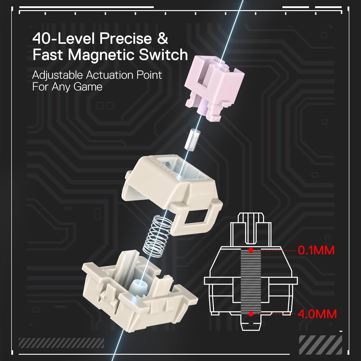 REDRAGON FIZZ K617M HE (Magnetic Hall Effect Keyboard) 8k Hz Polling Rate Gray