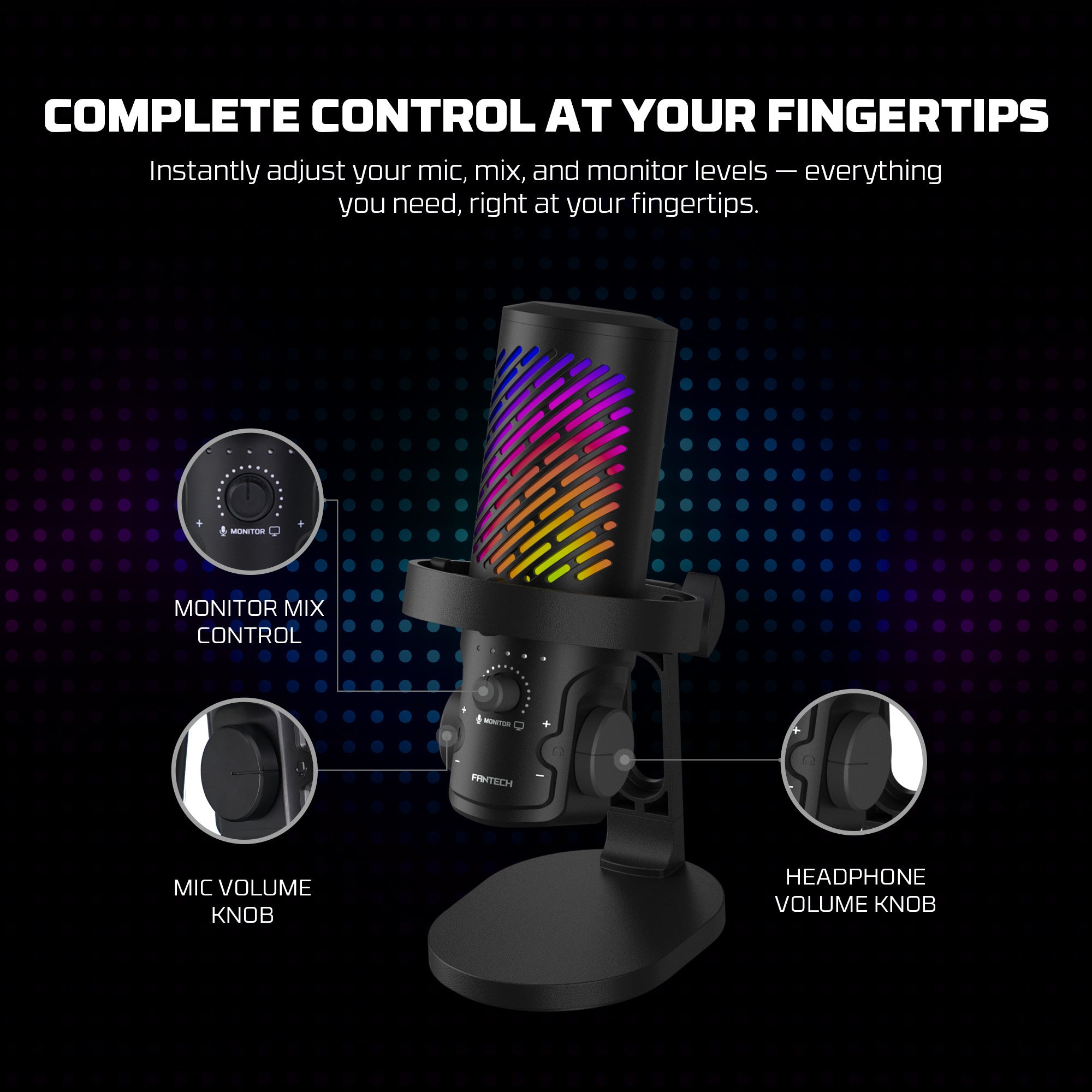 ميكروفون مكثف Fantech MCX04 Leviosa Aura