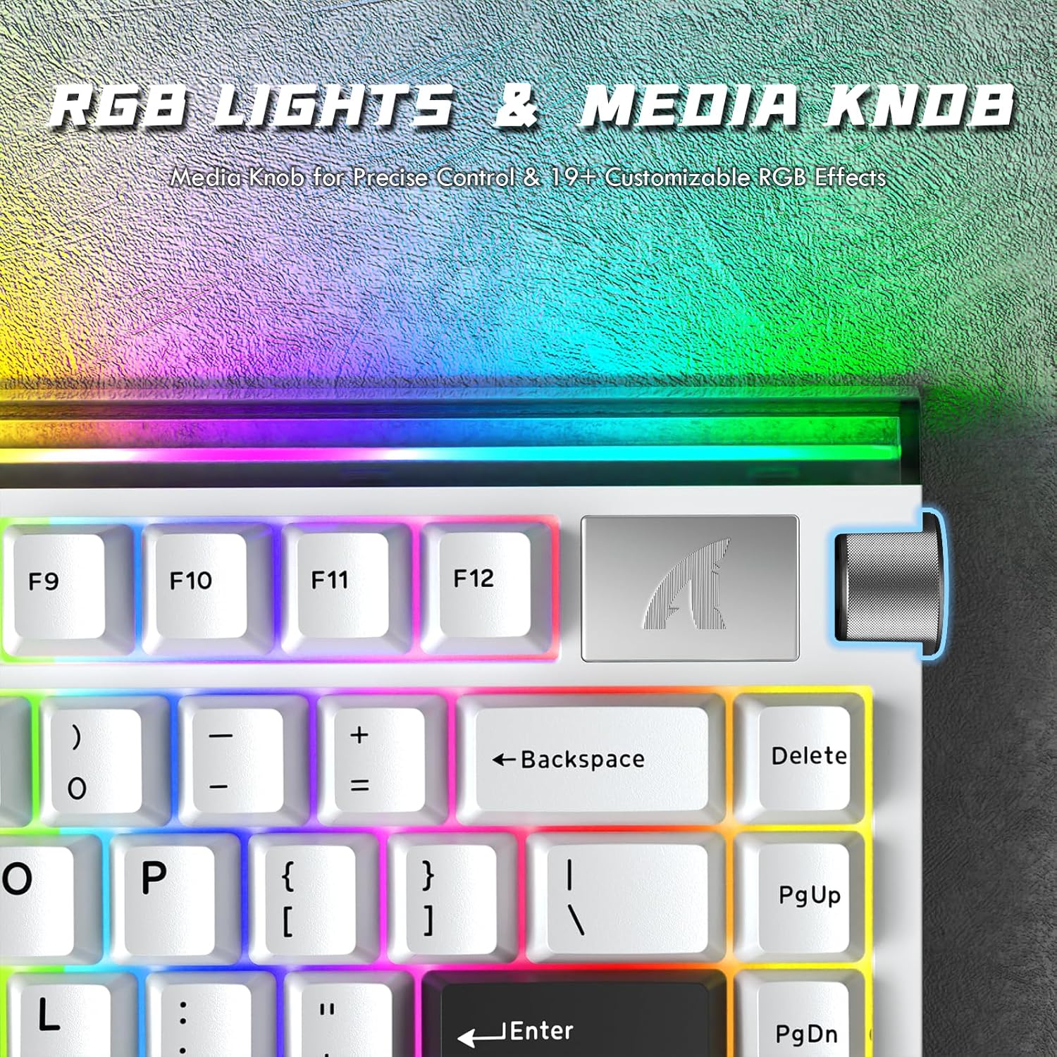 ATTACK SHARK R85 HE Wired 75% Hall Effect Rapid Trigger Mechanical RGB Gaming Keyboard with 8K Polling,0.05mm RT Accuracy,0.08MS Latency,Magnetic Switch,5 Layer Sound Damped,Driver for PC(Star White)