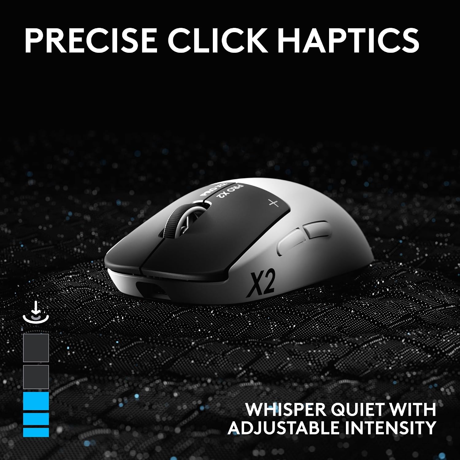 Logitech G PRO X2 SUPERSTRIKE Wireless Gaming Mouse - Black/White | Customizable Rapid Trigger Magnetic Analog Switches, Adjustable Click Haptics, 61g Lightweight, USB-C, <8K, For PC/Mac