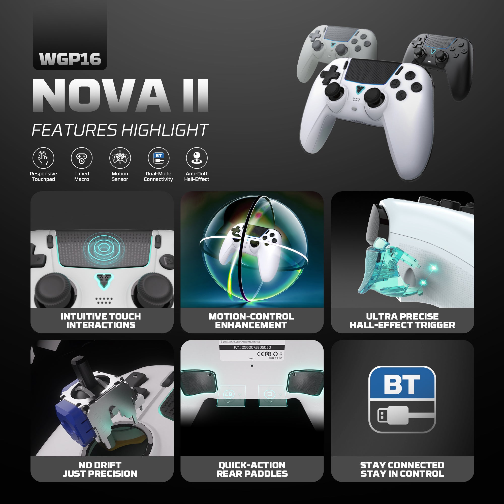FANTECH WGP16 NOVA II Wireless GAMEPAD - Black