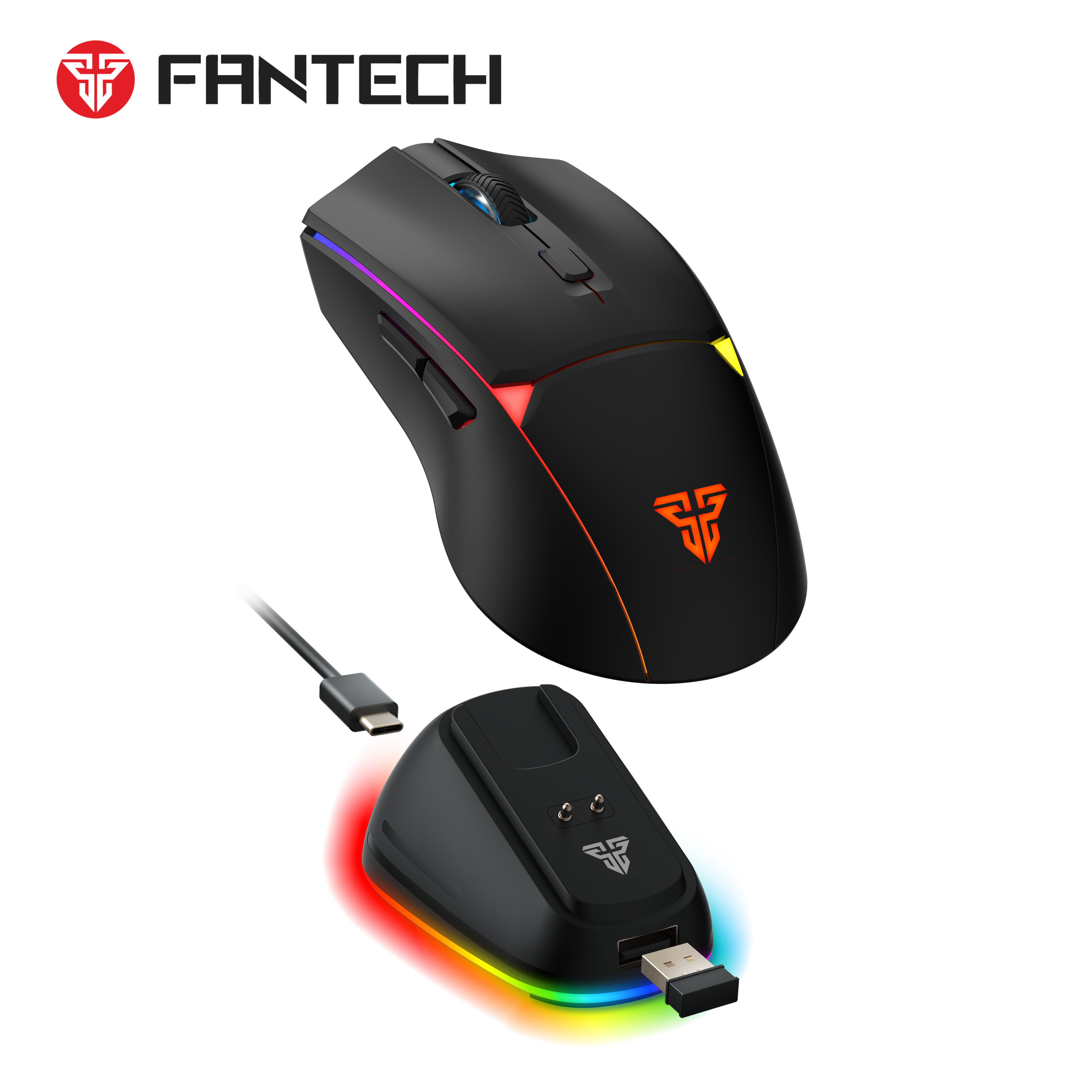 Fantech WG7V2RD CRYPTO II Wireless Gaming Mouse Black