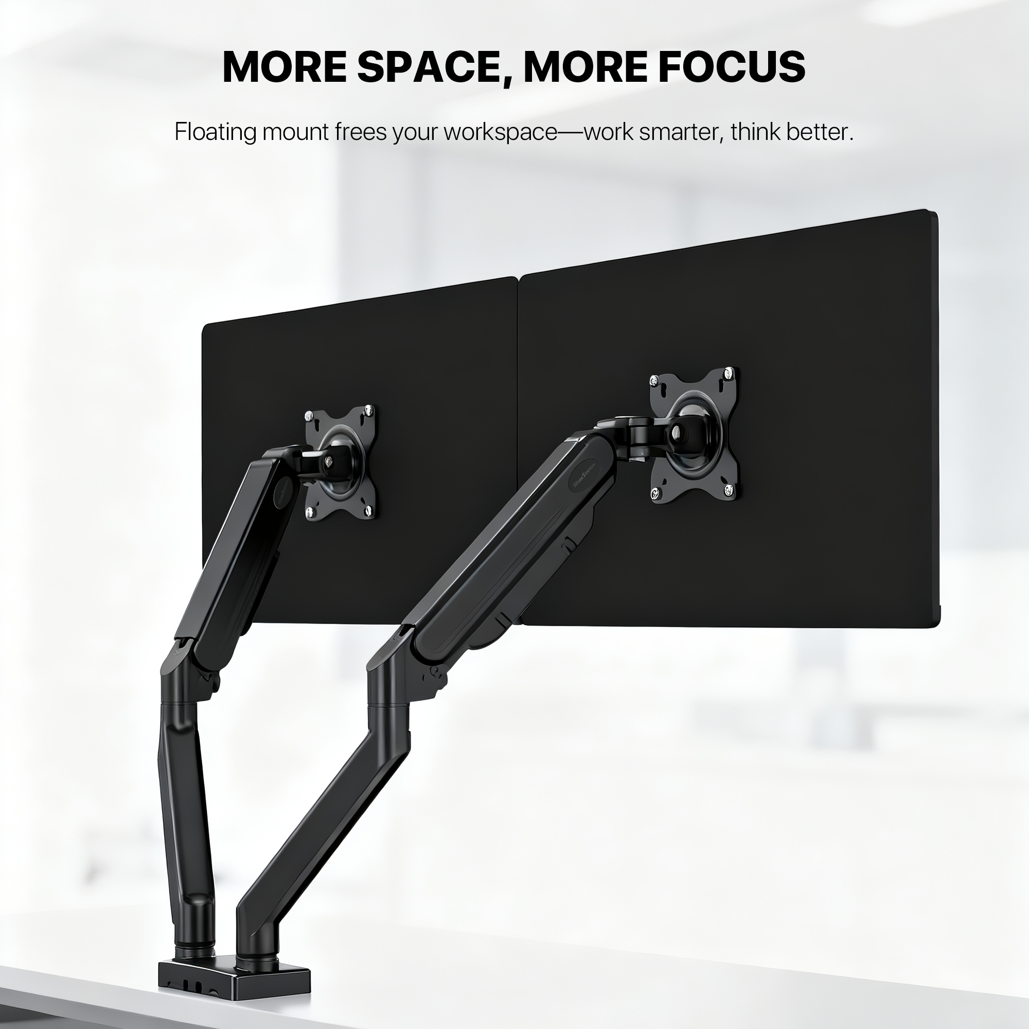 Fantech Workstation MBD1 Dual-Arm Monitor Mount, 90 Degree for 13" to 32" Screen Adjustable Spring Dual Monitor Arm Bracket for Desk