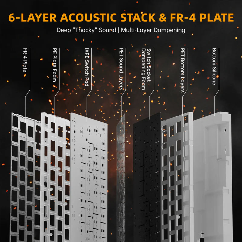 ATTACK SHARK R68 HE Carbon Fiber Rapid Trigger Keyboard Magnetic Switch