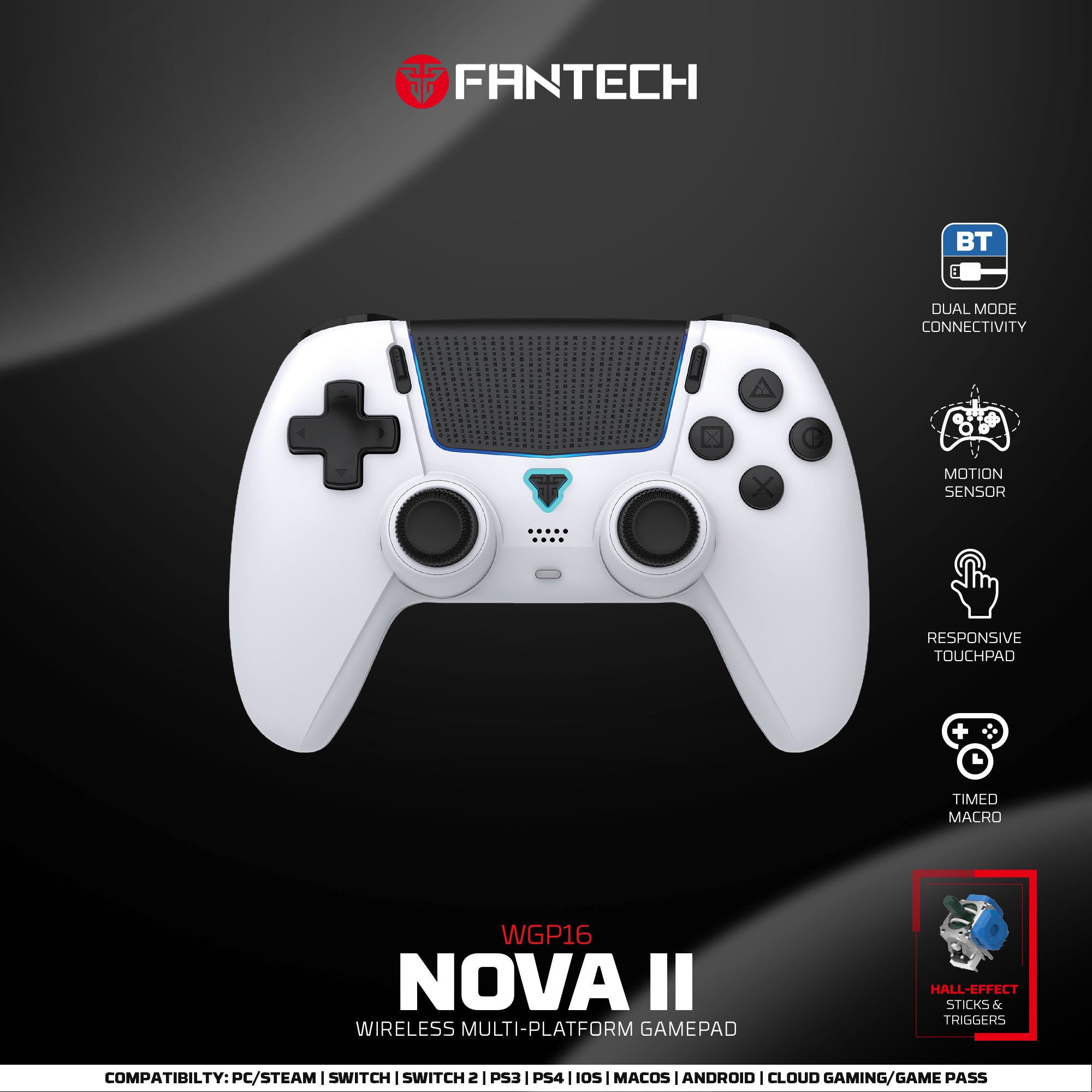 FANTECH WGP16 NOVA II Wireless GAMEPAD - Black
