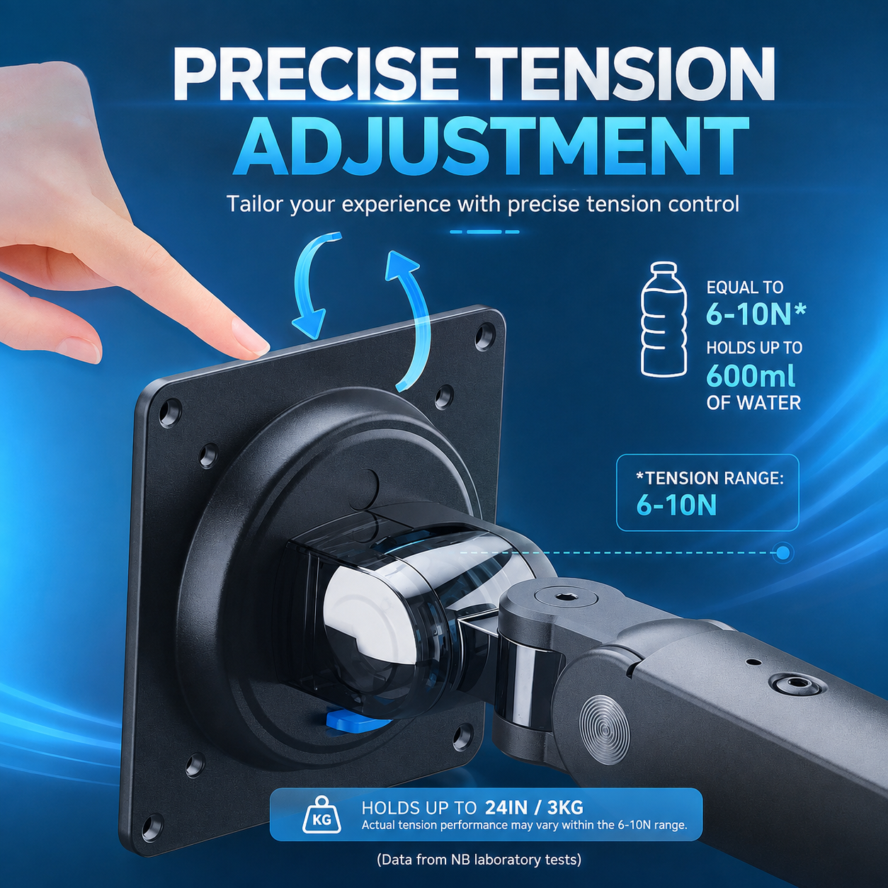 NORTH BAYOU NB A3 Monitor Stand, Monitor Arm, Suitable for 17–32 Inch Monitors, Easy Installation, Desk Clamp Base.