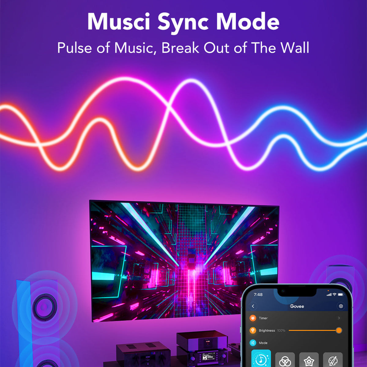 RGB Smart IC 5V USB Neon Led Strip Lights