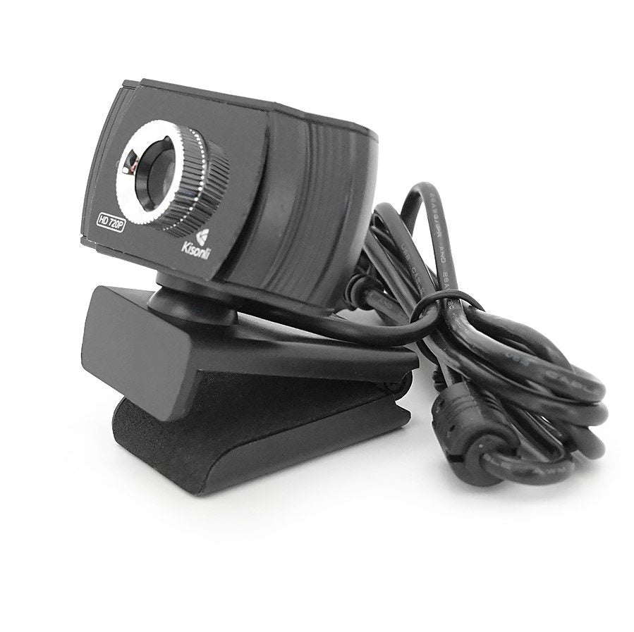 Kisonli HD-723 High Definition Rotatable HD Webcams Computer 720P Webcam with Dual Microphone for PC Laptop