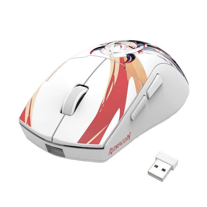 Redragon M918AK 3-Mode Wireless Gaming Mouse, 55G Lightweight 26K DPI Mouse w/Ergonomic Natural Grip Build, Full Programmable Buttons, Software Supports DIY Keybinds & DPI