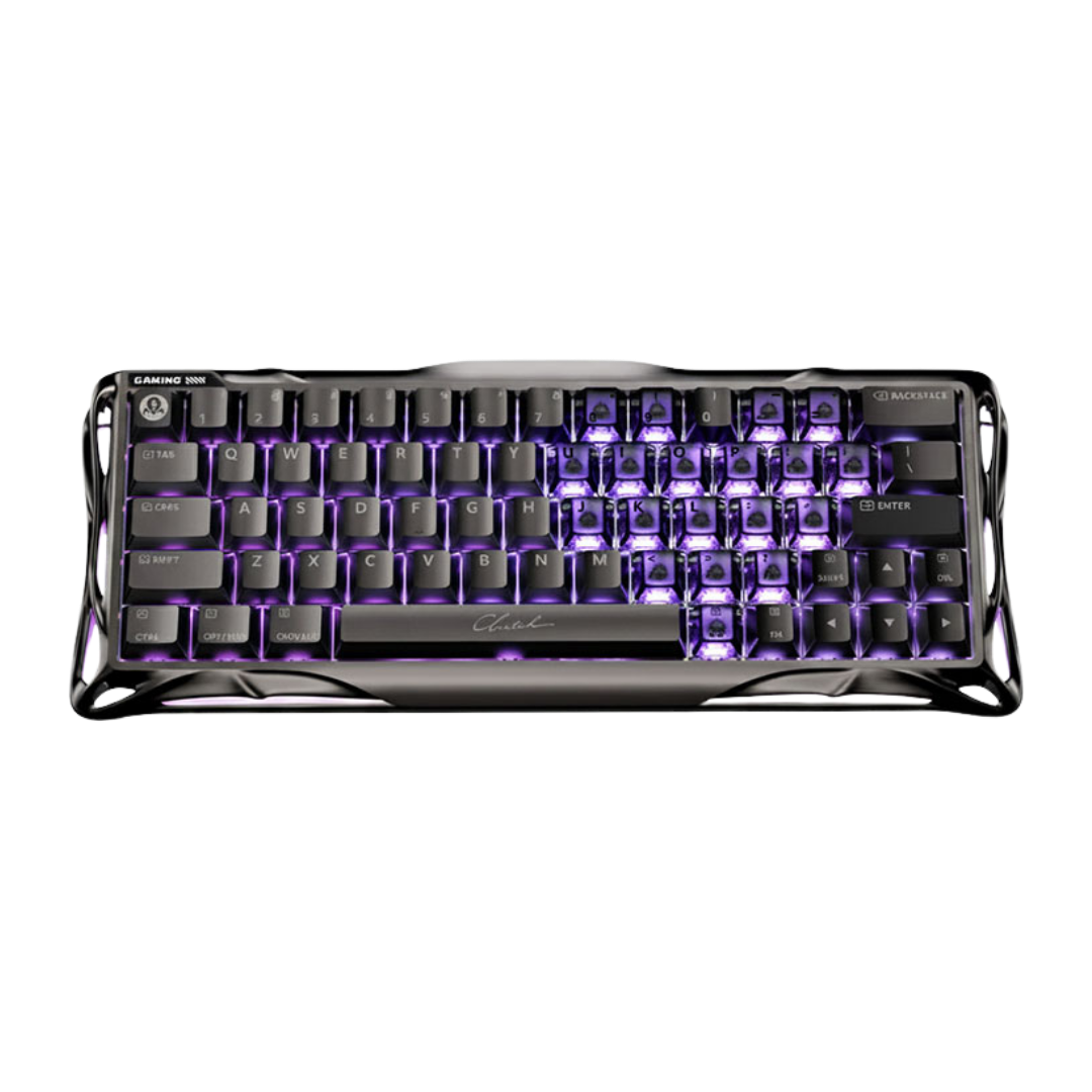 GravaStar Mercury V60 Pro Gaming Keyboard Deluxe Edition - 8kHz Magnetic Switch | Premium Hall Effect Keyboard – Dual Keycap Gift Box Set (Gun Metal)