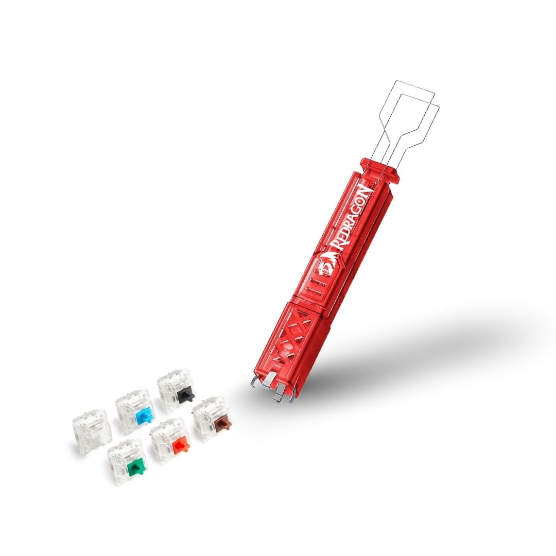 Redragon 2 in 1 Keycap Puller Hot-swappable Keyboards Switches Remover for Mechanical Keyboards Shaft Removal Replacement Tool