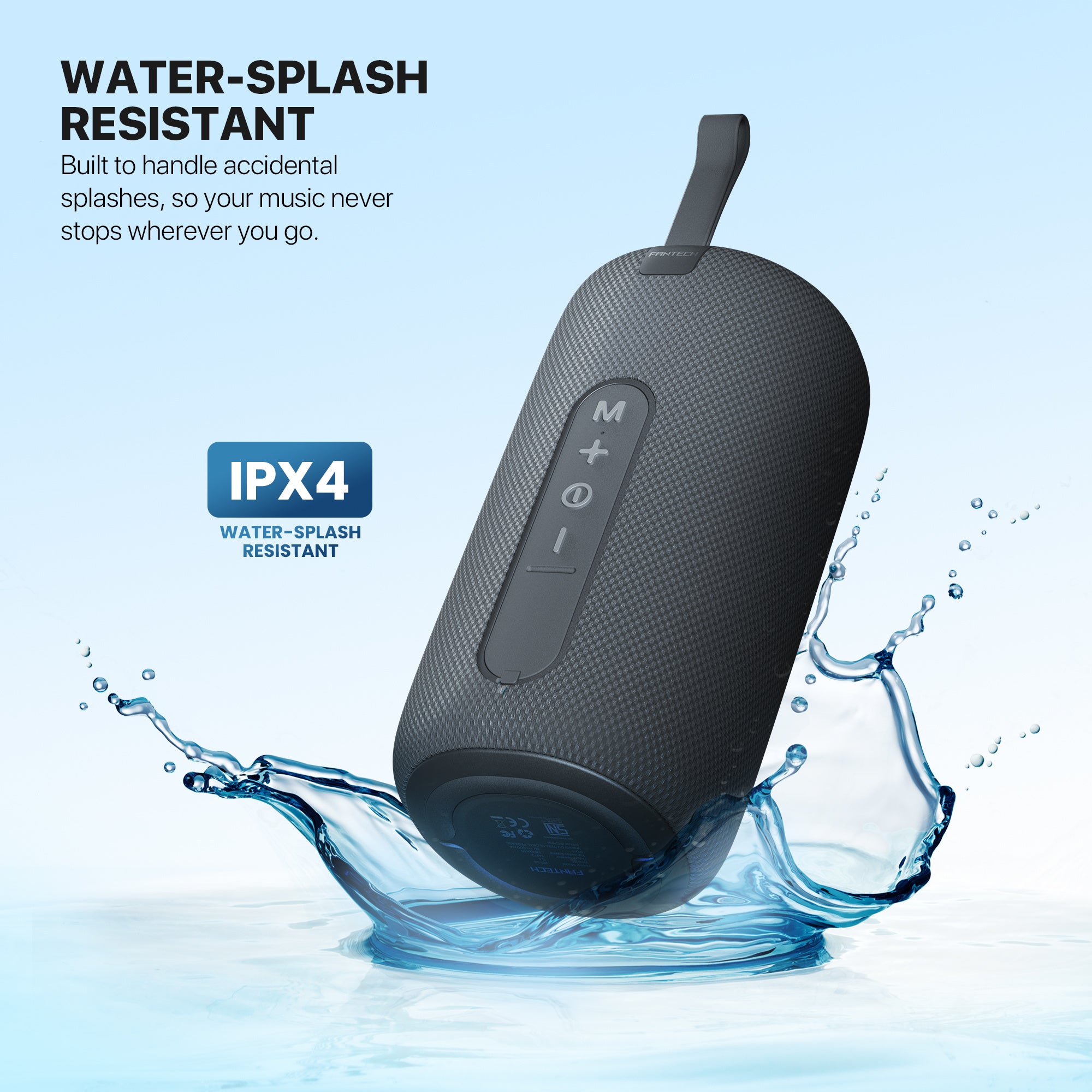 FANTECH BS159 True Wireless RMS Speaker TWS Deep Bass 10W 57mm Driver 4-Way Connectivity BT TF Card USB RGB Portable Speaker - Red