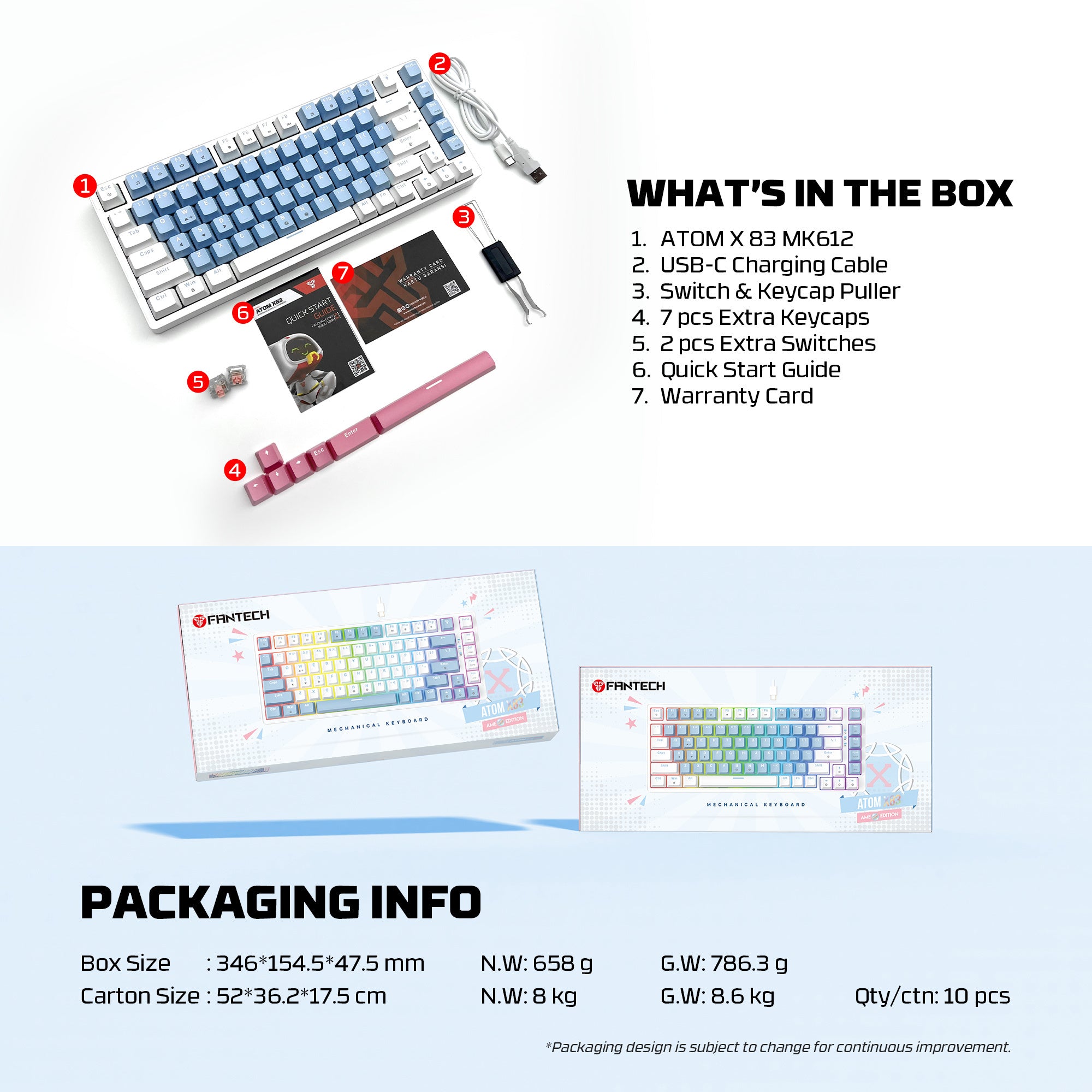 Fantech MK612 ATOM X83 AME Edition