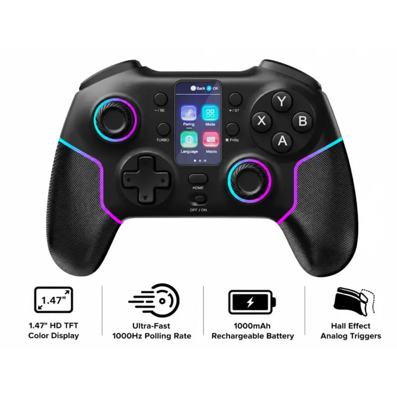 Redragon G902 Drax Wireless LCD Display Controller with RGB Backlight (Black). ps4-pc-mobile