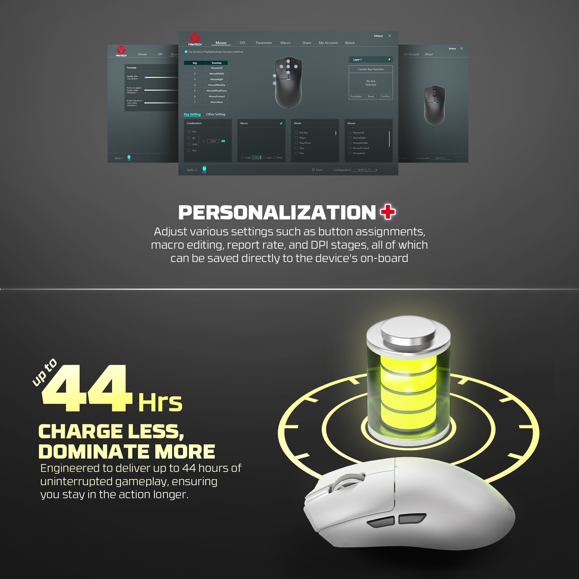 Fantech WG13S Tanto S Wireless Gaming Mouse 8k