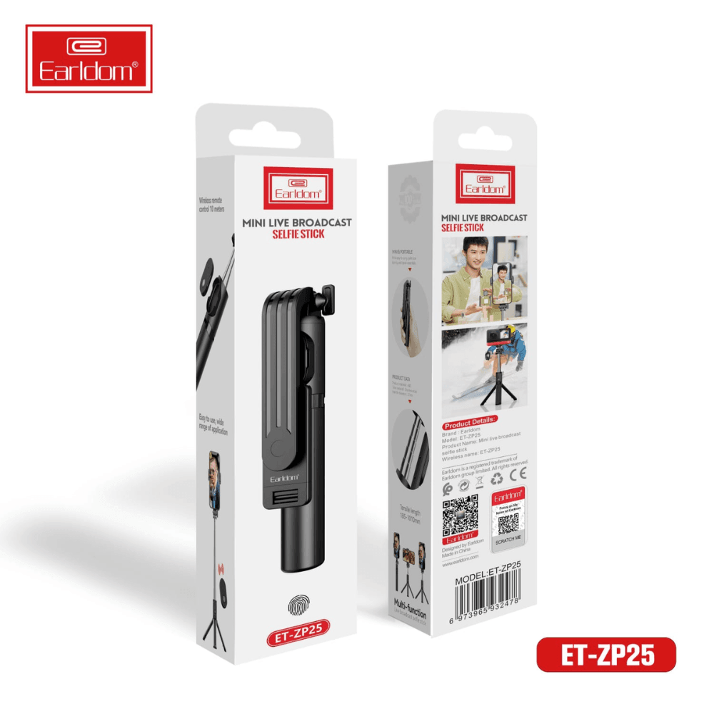 Earldom® Mini Live Broadcast Selfie Stick ZP25 Cables & Chargers