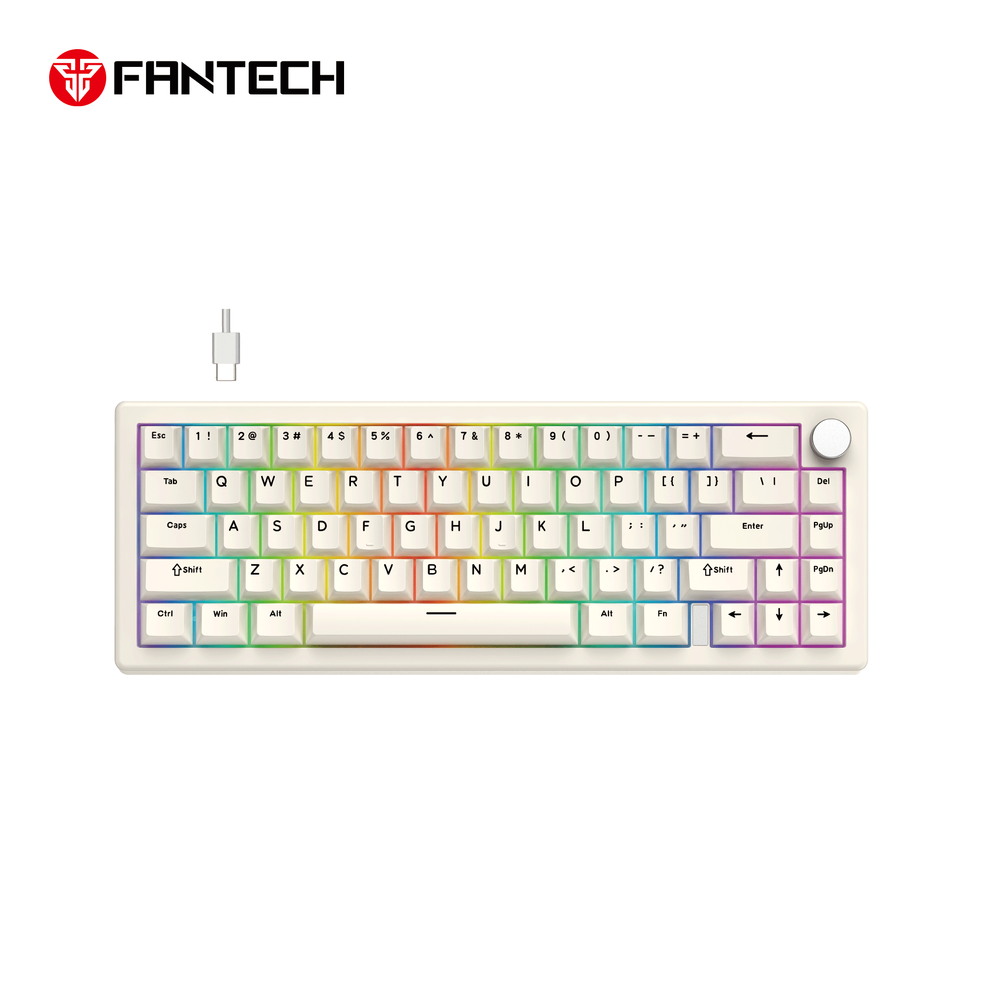 Fantech ATOM X66 MK614 Mechanical Keyboard - white