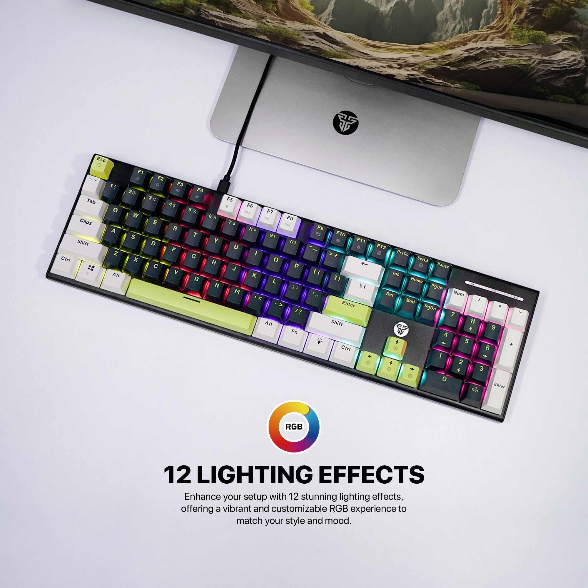 FANTECH ATOM104S MK878S MECHANICAL GAMING KEYBOARD MORI EDITION BLACK Keyboard