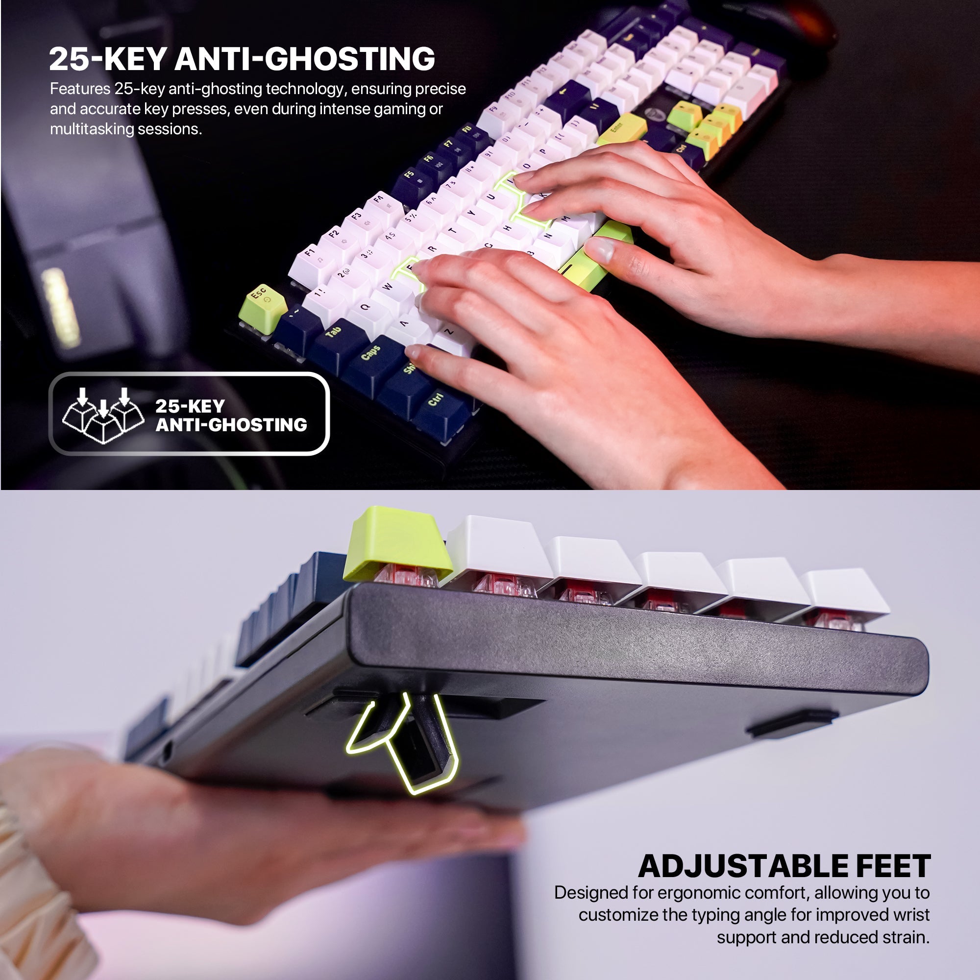 FANTECH ATOM104S MK878S MECHANICAL GAMING KEYBOARD MORI EDITION BLACK Keyboard