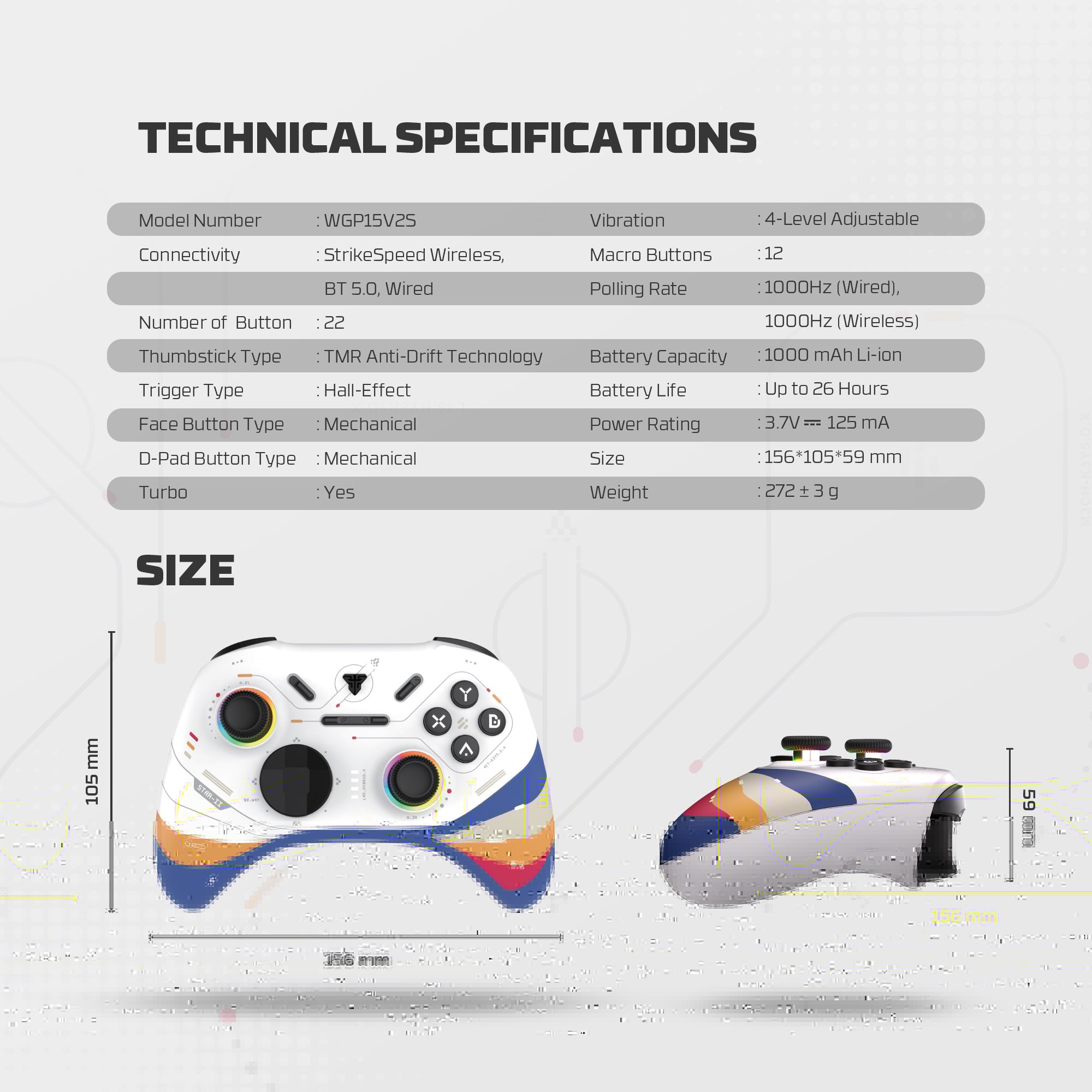 FANTECH EOS PRO II WGP15 V2 WIRELESS GAMEPAD GEMINUS BLACK Console
