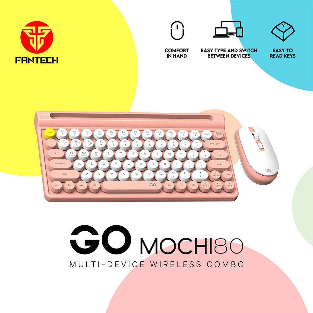 Fantech MOCHI 80Keys WK897 Wireless Keyboard Mouse Combo Set For Windows New