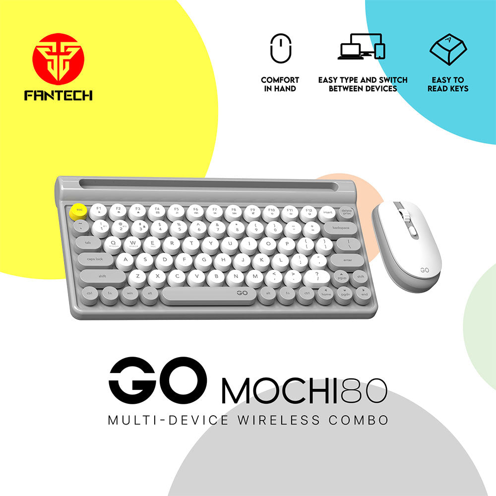 Fantech MOCHI 80Keys WK897 Wireless Keyboard Mouse Combo Set For Windows New