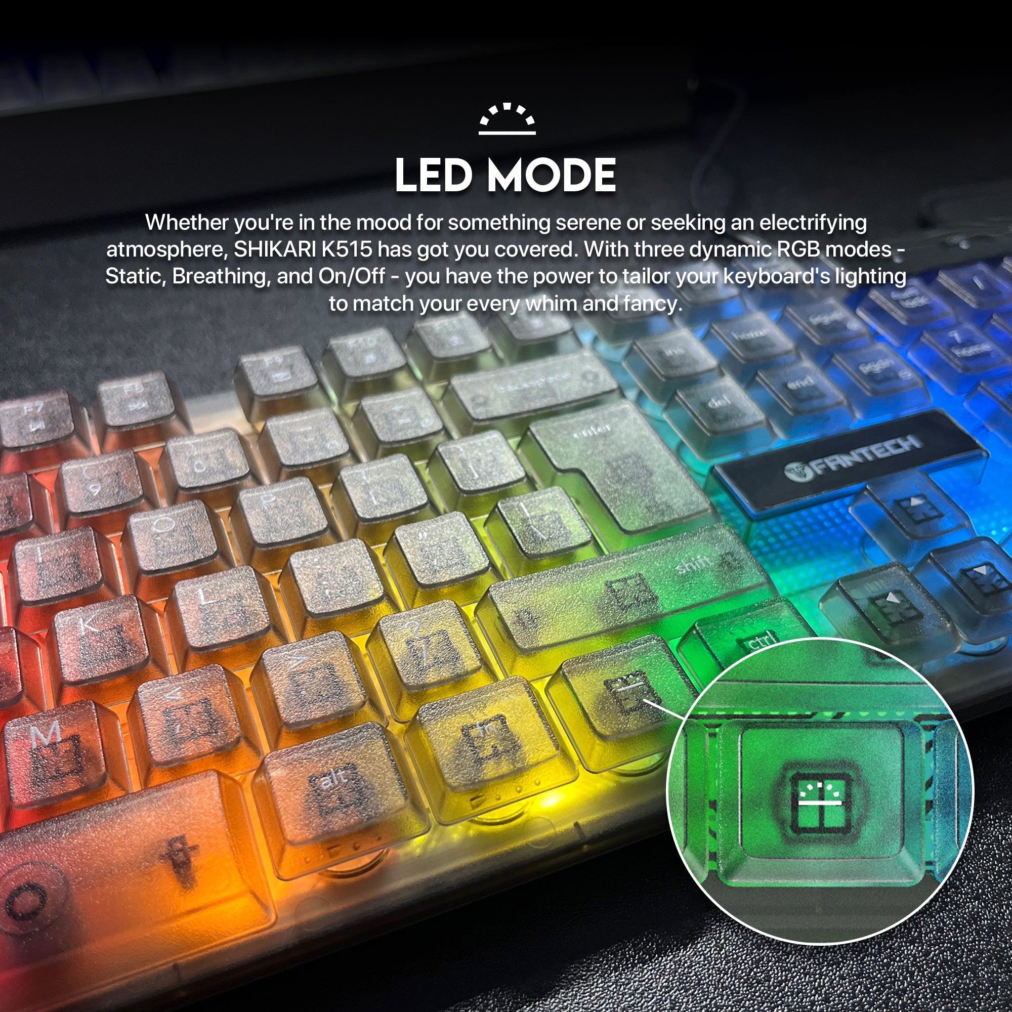 Fantech Shikari K515 RGB Membrane Gaming Keyboard Keyboard