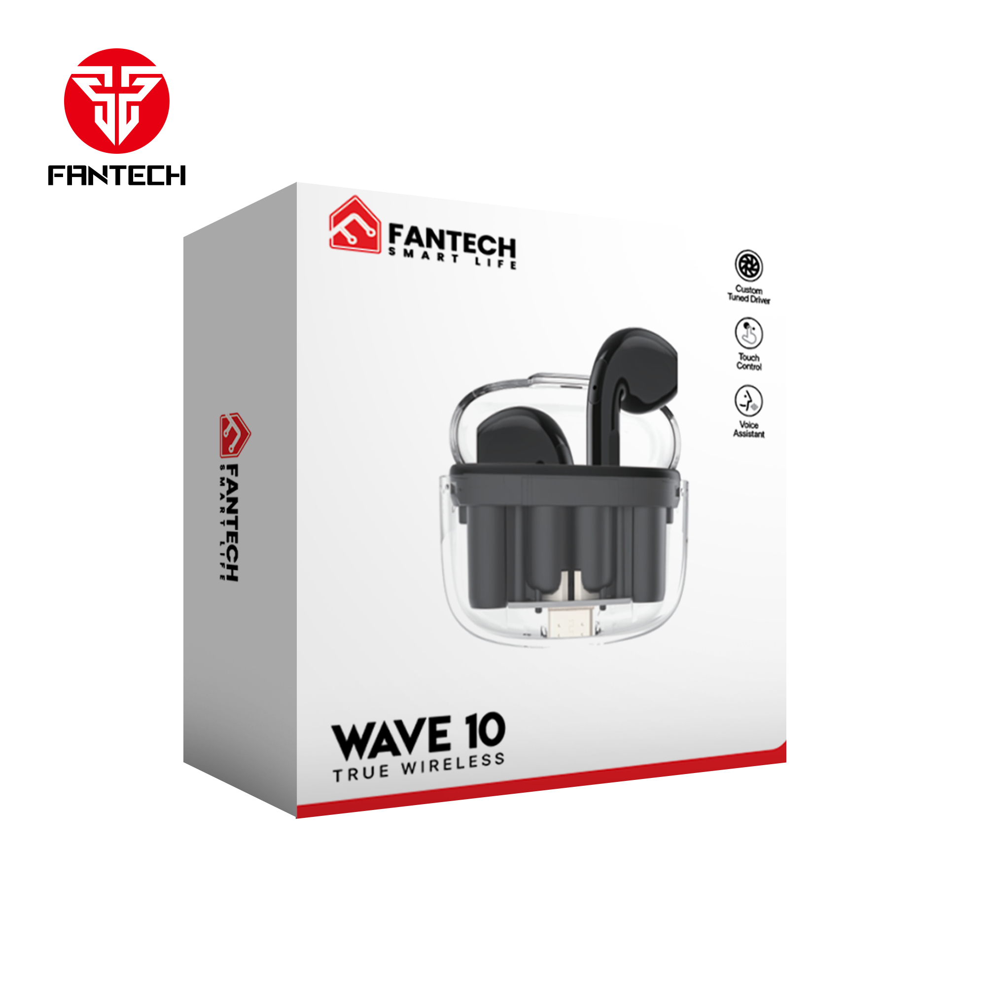Fantech TWS Bluetooth Wireless Wave 10 TW10 Built in Microphone Audio