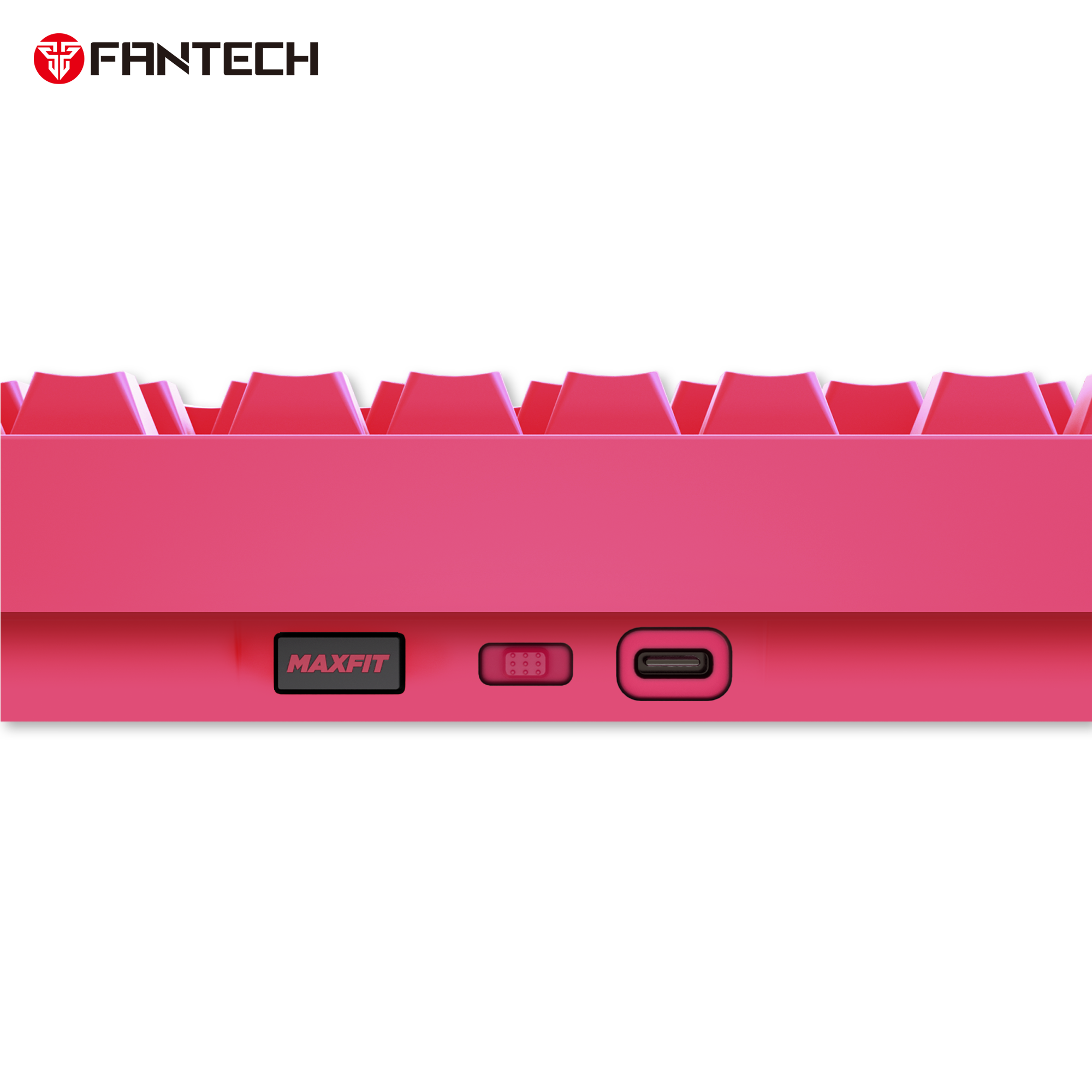 لوحة مفاتيح ميكانيكية Fantech MK921 MAXFIT8 QMK باللون الوردي